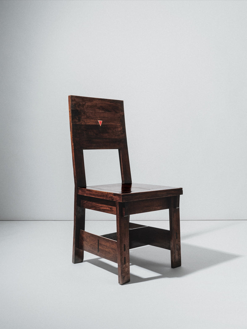 Giovanni Michelucci, Set of Four Wood Side Chairs, Italian Modernism, 1919 — detail view