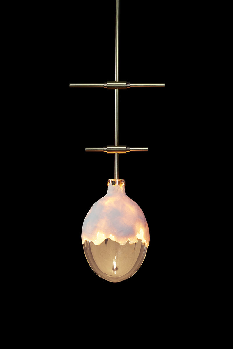 GLOW 1 PENDANT by KAIA | The Oblist — glass and brass, modern design