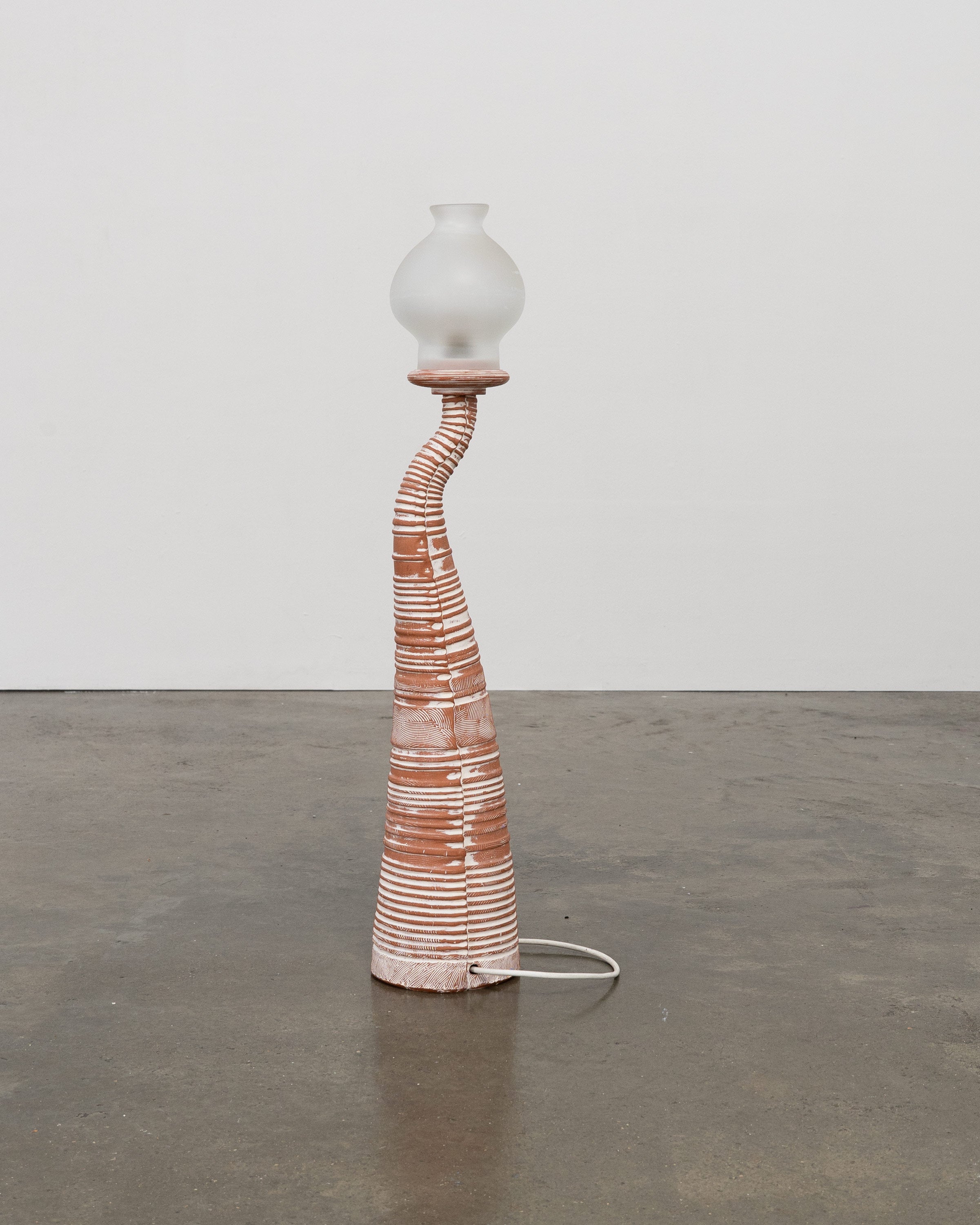 Lampe Sculpturale en Terre Cuite Vintage