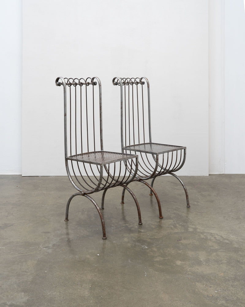 Sculptural Metal Chair by S. Salvadori, Italy, c.1950 (1 of 2) by Tom Bogle | The Oblist — vintage metal design