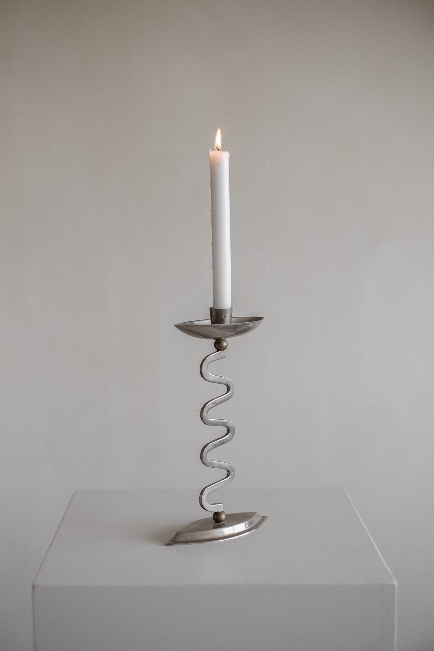 Curvy Candle Holder  — side angle