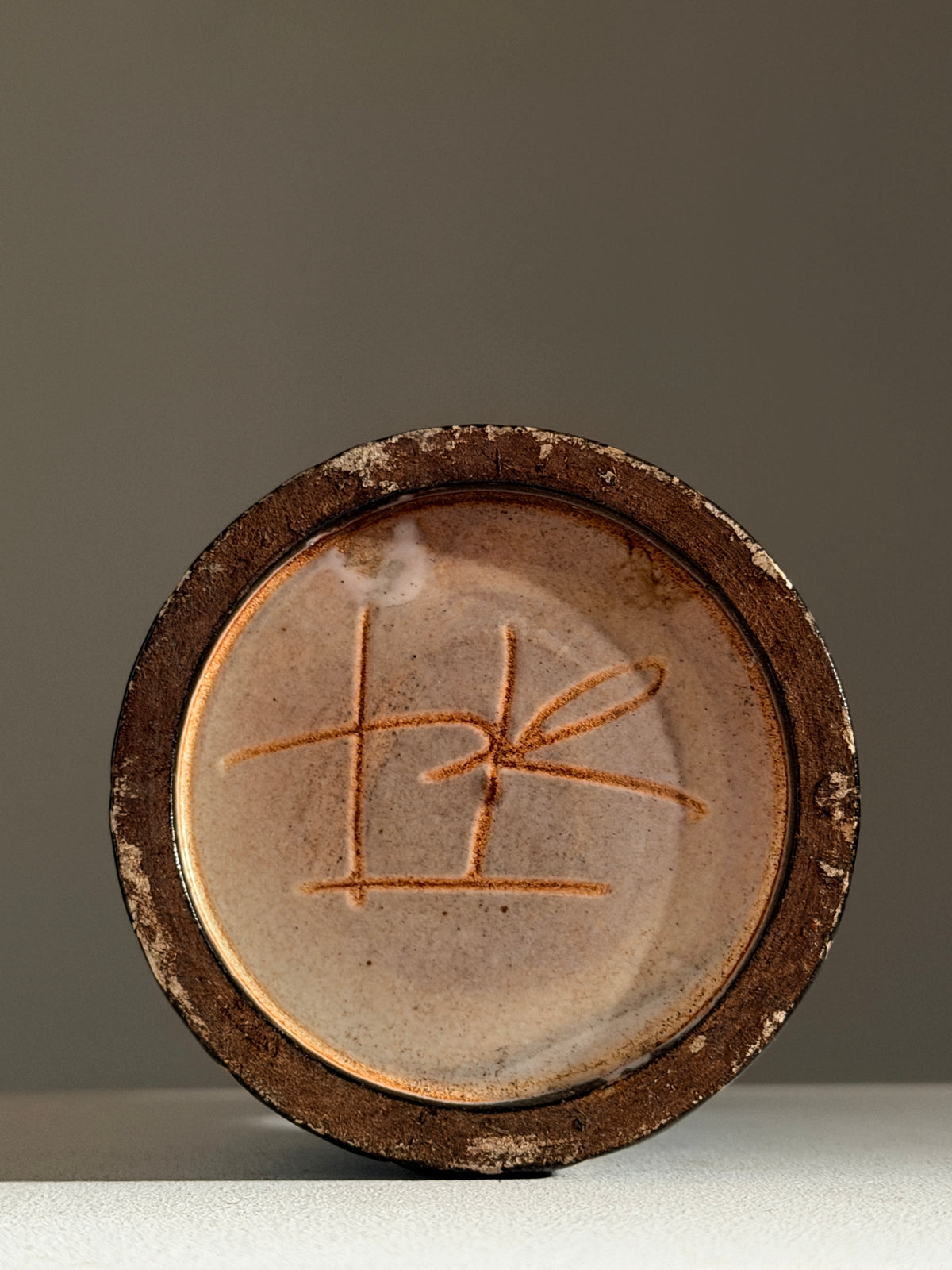 Ceramic diabolo vase attributed to Robert Picault, France, 1960 — lifestyle setting