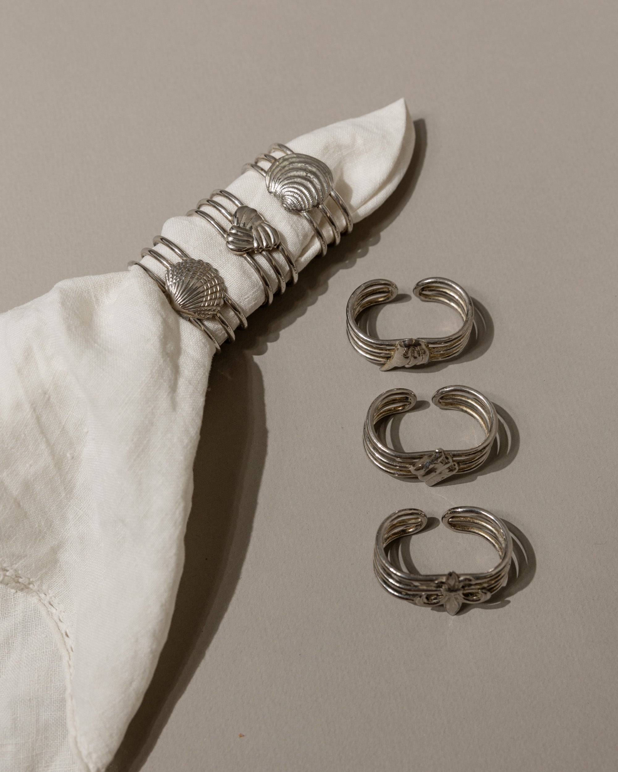 Set of 6 Vintage Napkin Rings