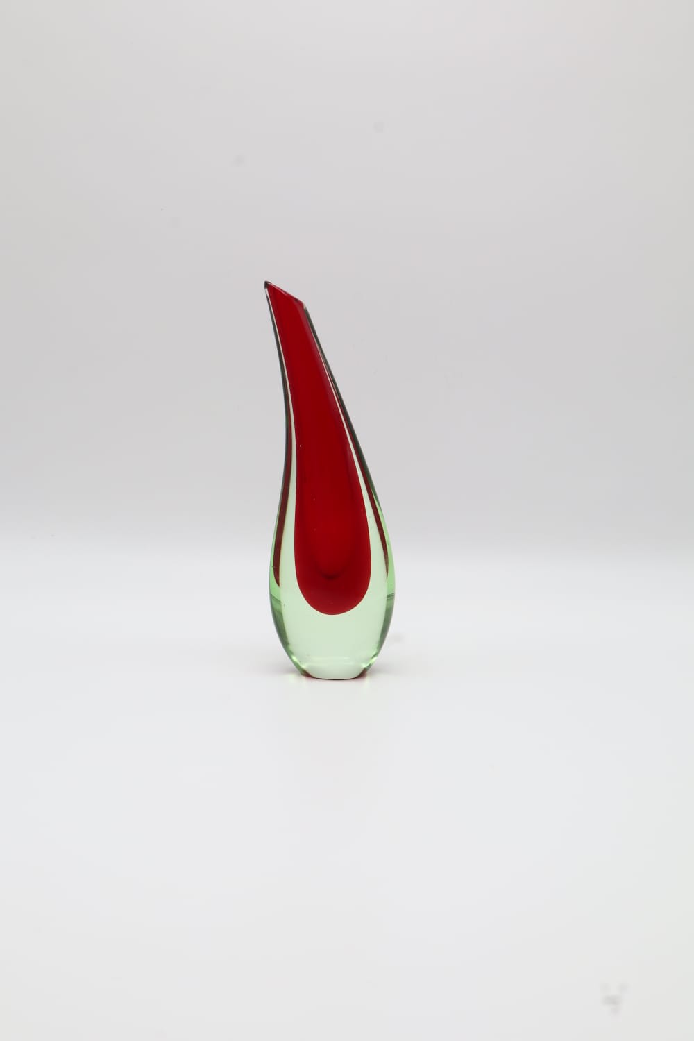Antonio Da Ros voor Cenedese 'Sommerso' Glazen Snavelvaas – Italië (1960–1970) — side angle