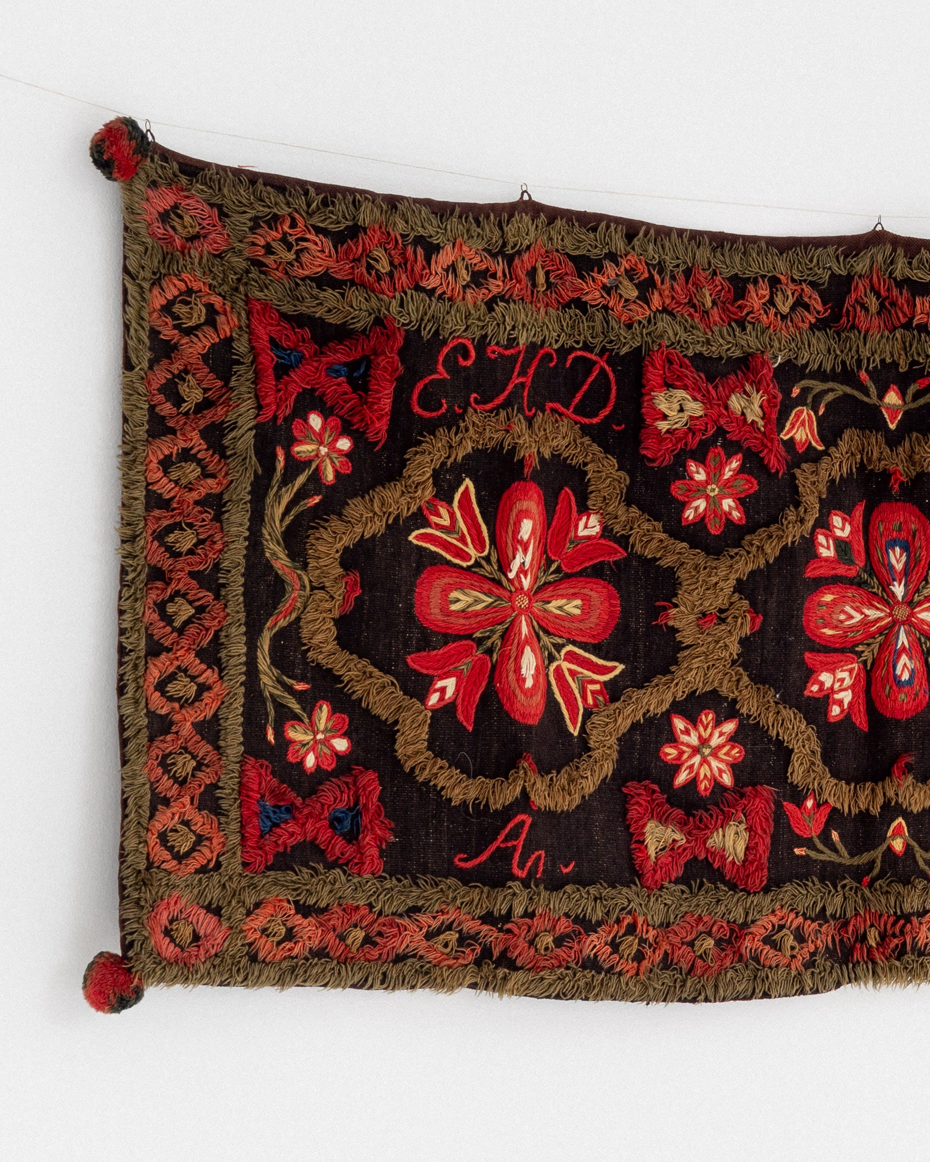 Antique Swedish Wedding Tapestry, 1851