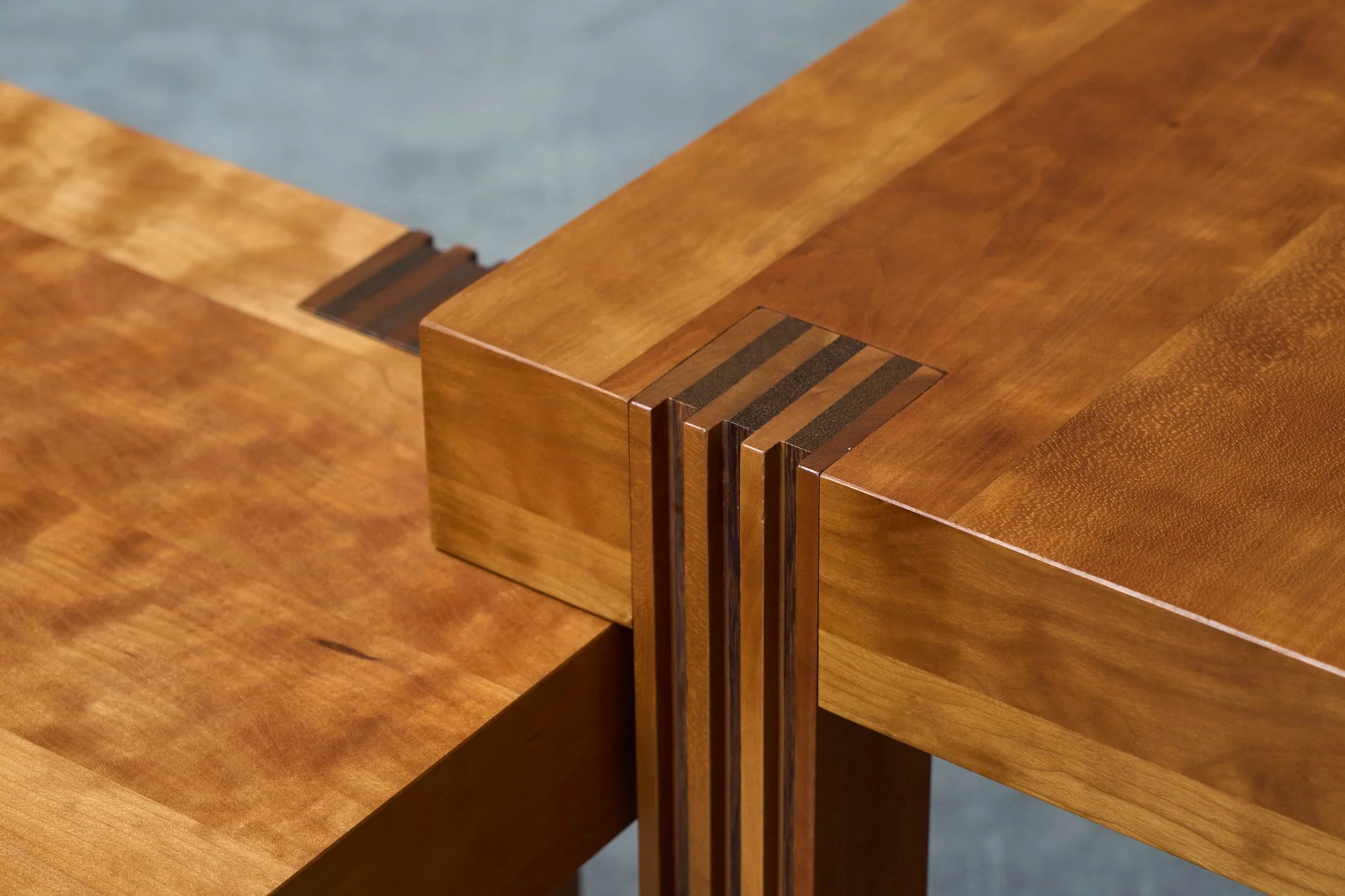 Architectural Set of Sectional Coffee or Side Tables 1980s — detail view
