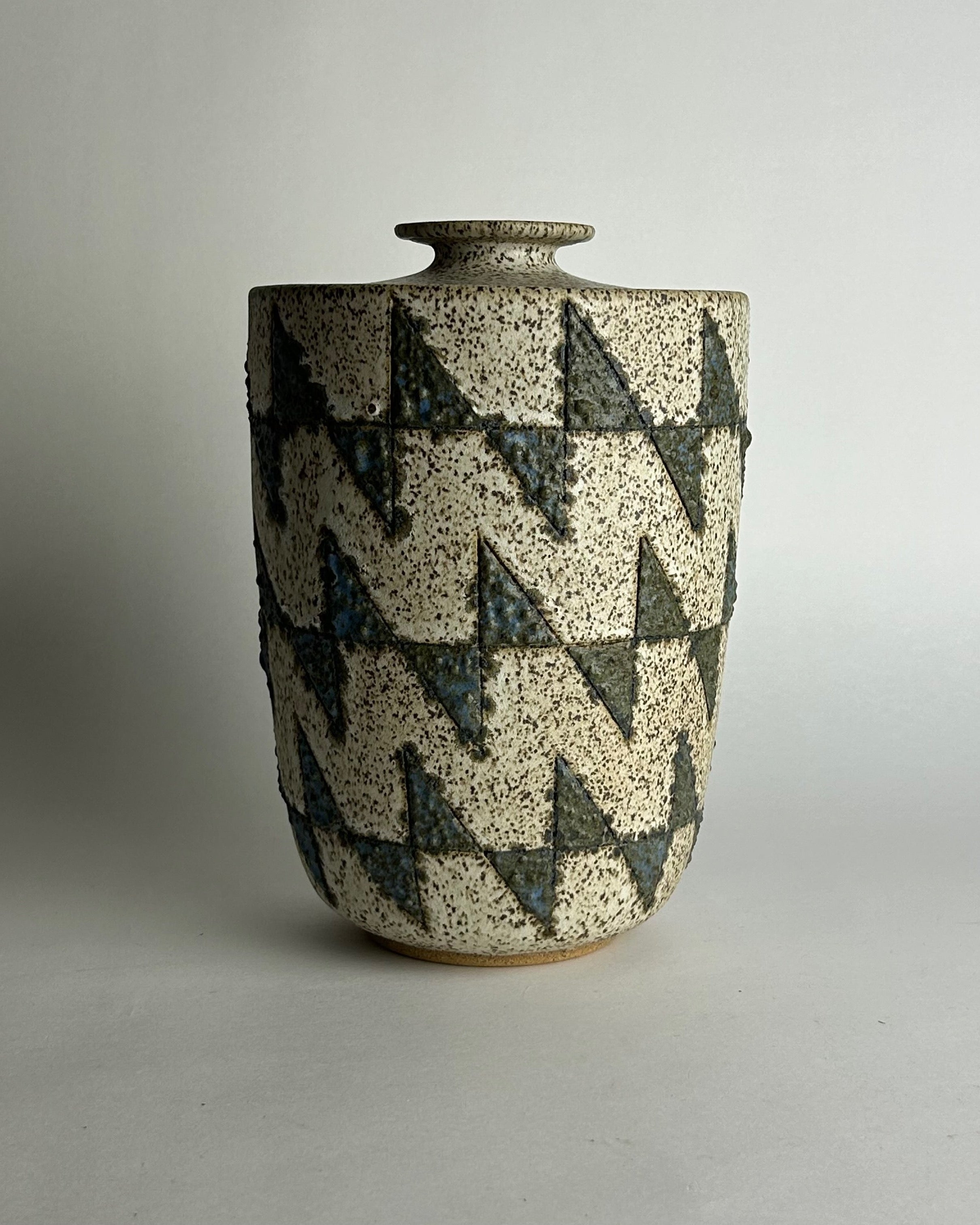 Glazed Ceramic Zig Zag Urn Matthew Ward Collection by somewhere someplace shop | The Oblist