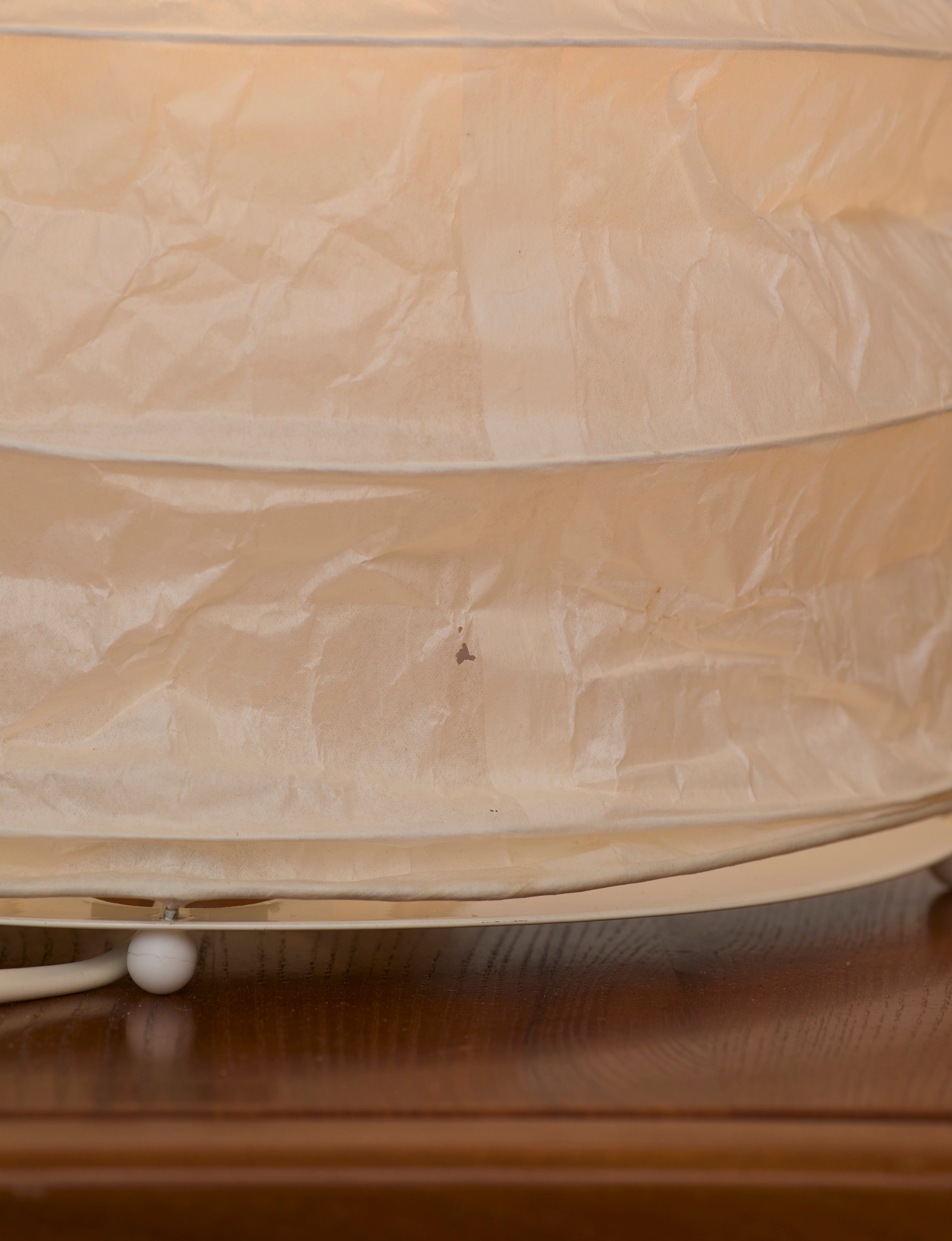 vintage Ikea paper table lamp in the shape of a shell C. 2000 — additional view