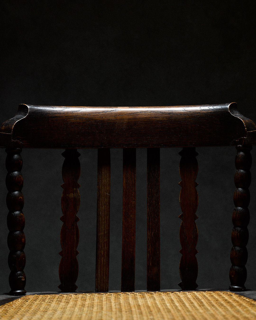 Captains Chair with Cane Seating — close-up of cane seat texture