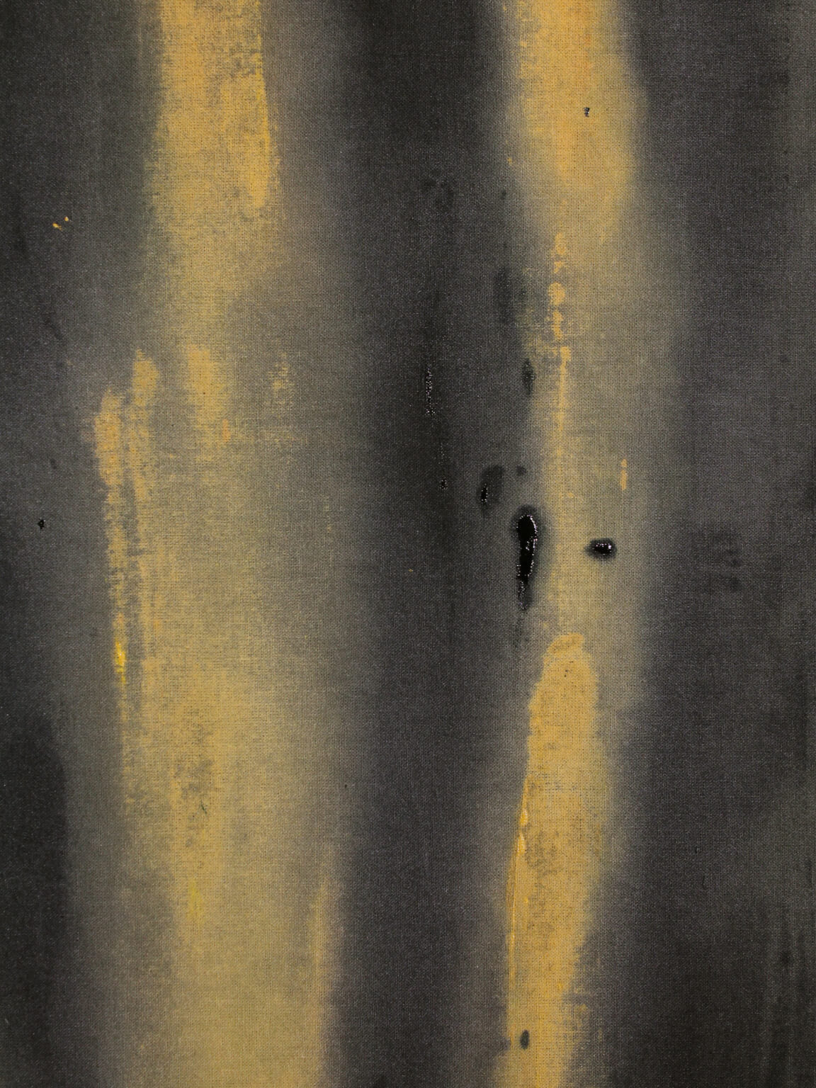 Vertical Organic Lines In Green And Yellow By Karina Savonenko, 80x120cm — side angle