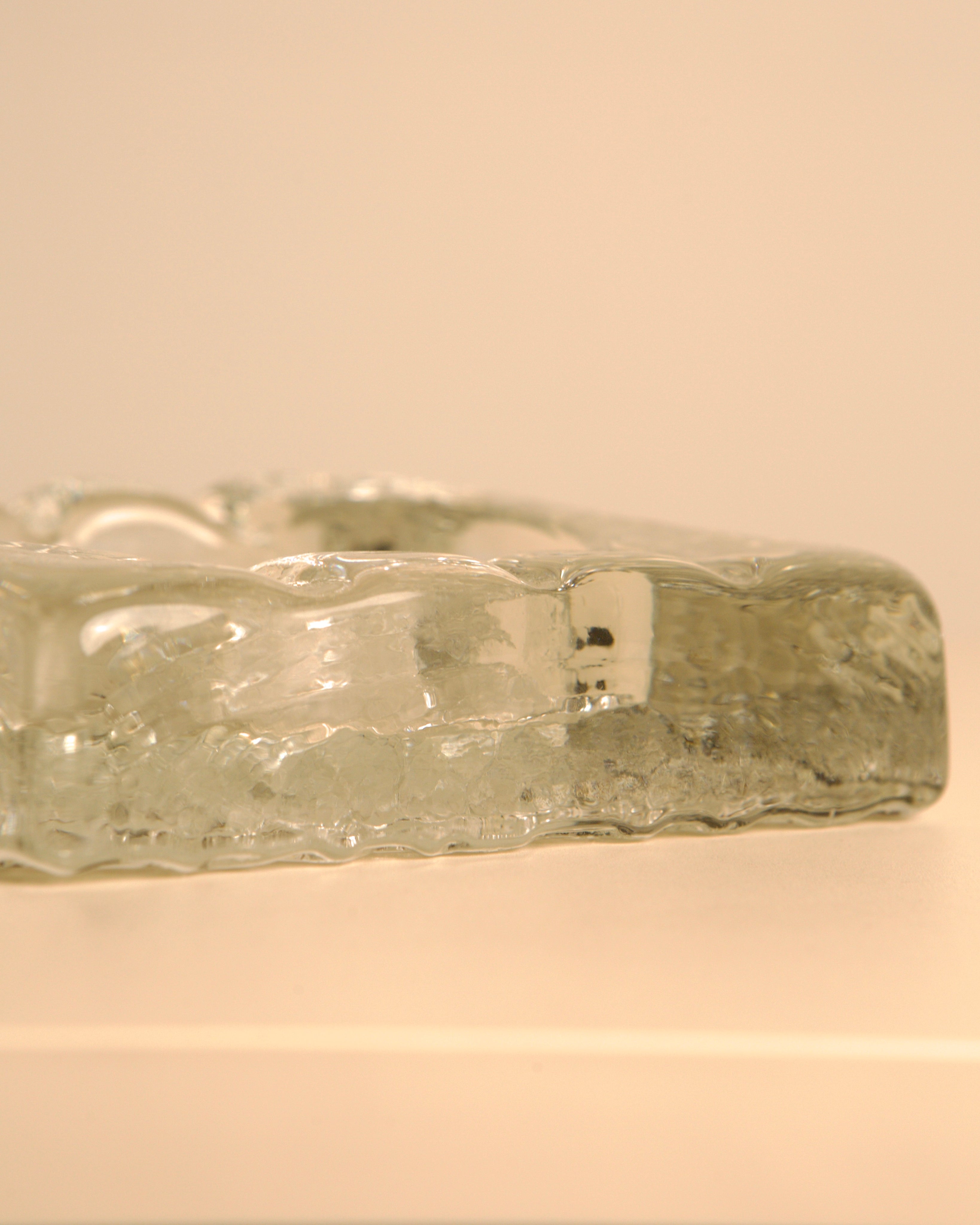 Kosta Boda 70's compressed Murano glass ashtray — lifestyle setting