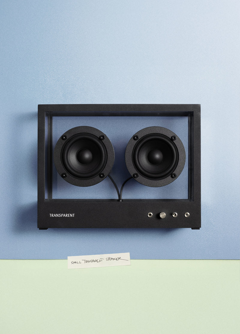 Small Transparent Speaker Black - Bluetooth by Transparent | The Oblist — black plastic, modern design