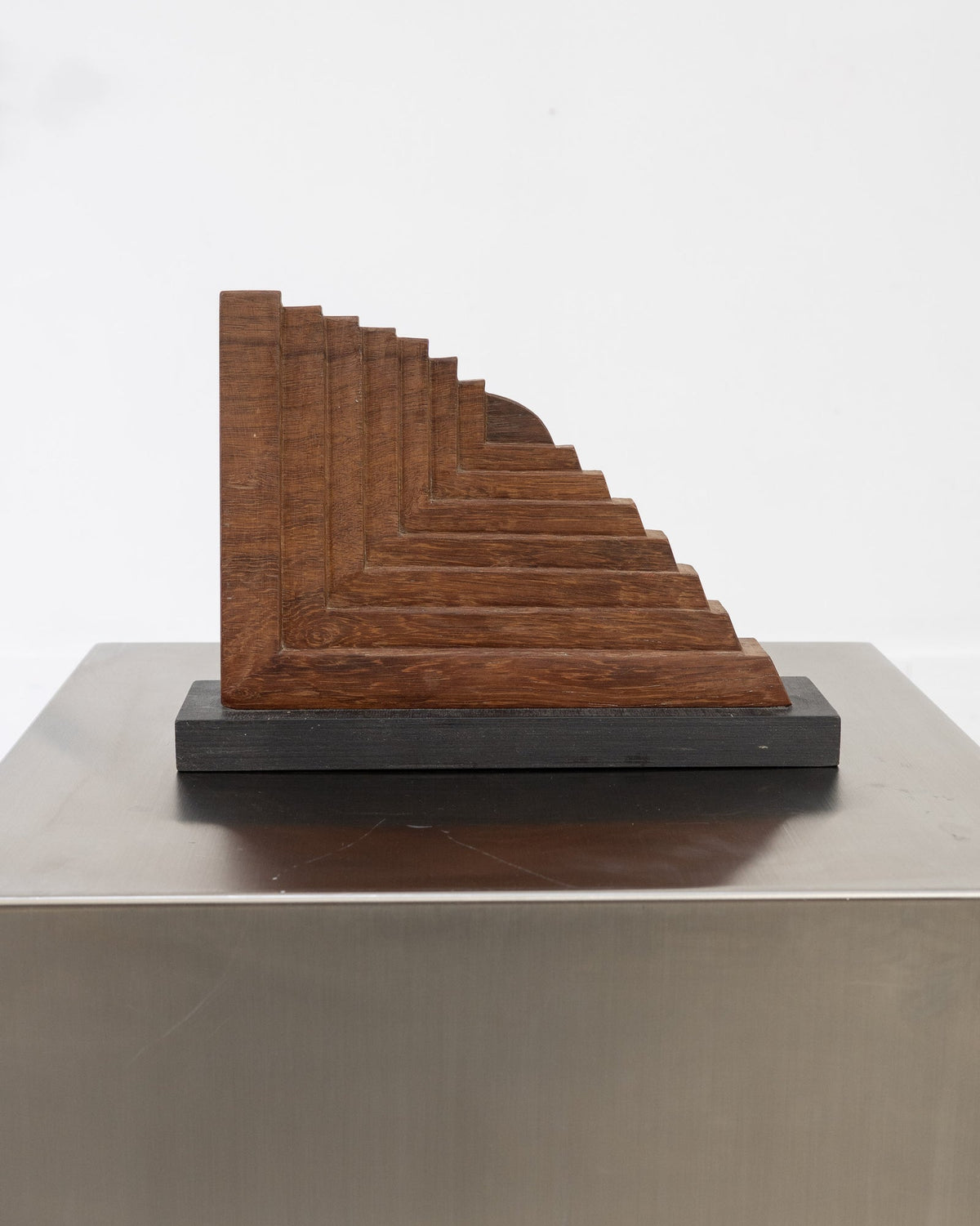 Architectural Wooden Sculpture by Hans-Jürgen Buchert, 2001 — lifestyle setting