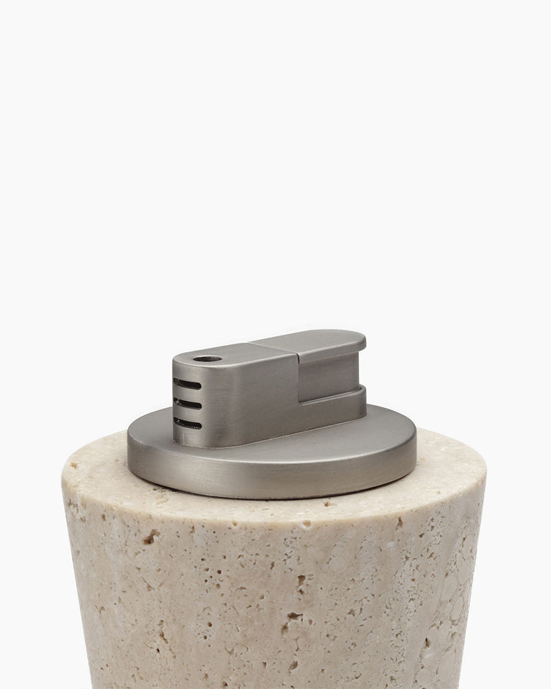 Metal and Stone Travertine - Table Lighter — detail view