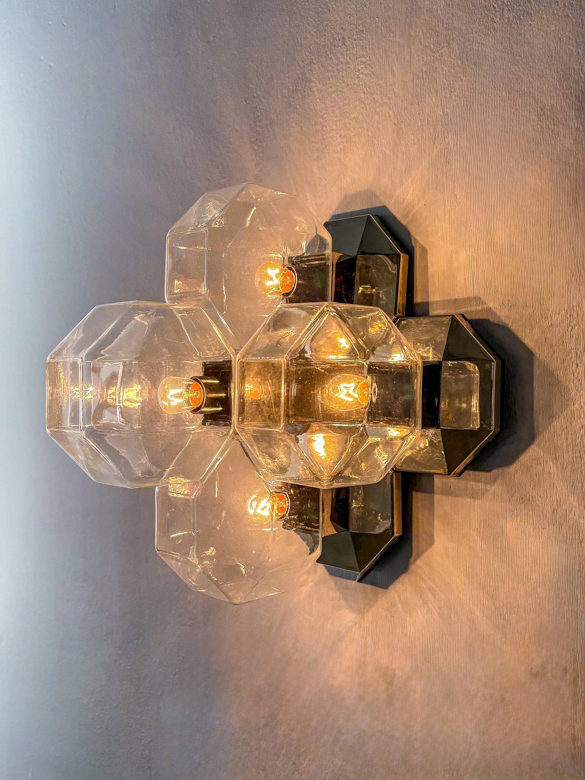 Large Modular Wall or Ceiling Lamp by Motoko Ishii for Staff, 5 Lights, 1970s — lifestyle setting
