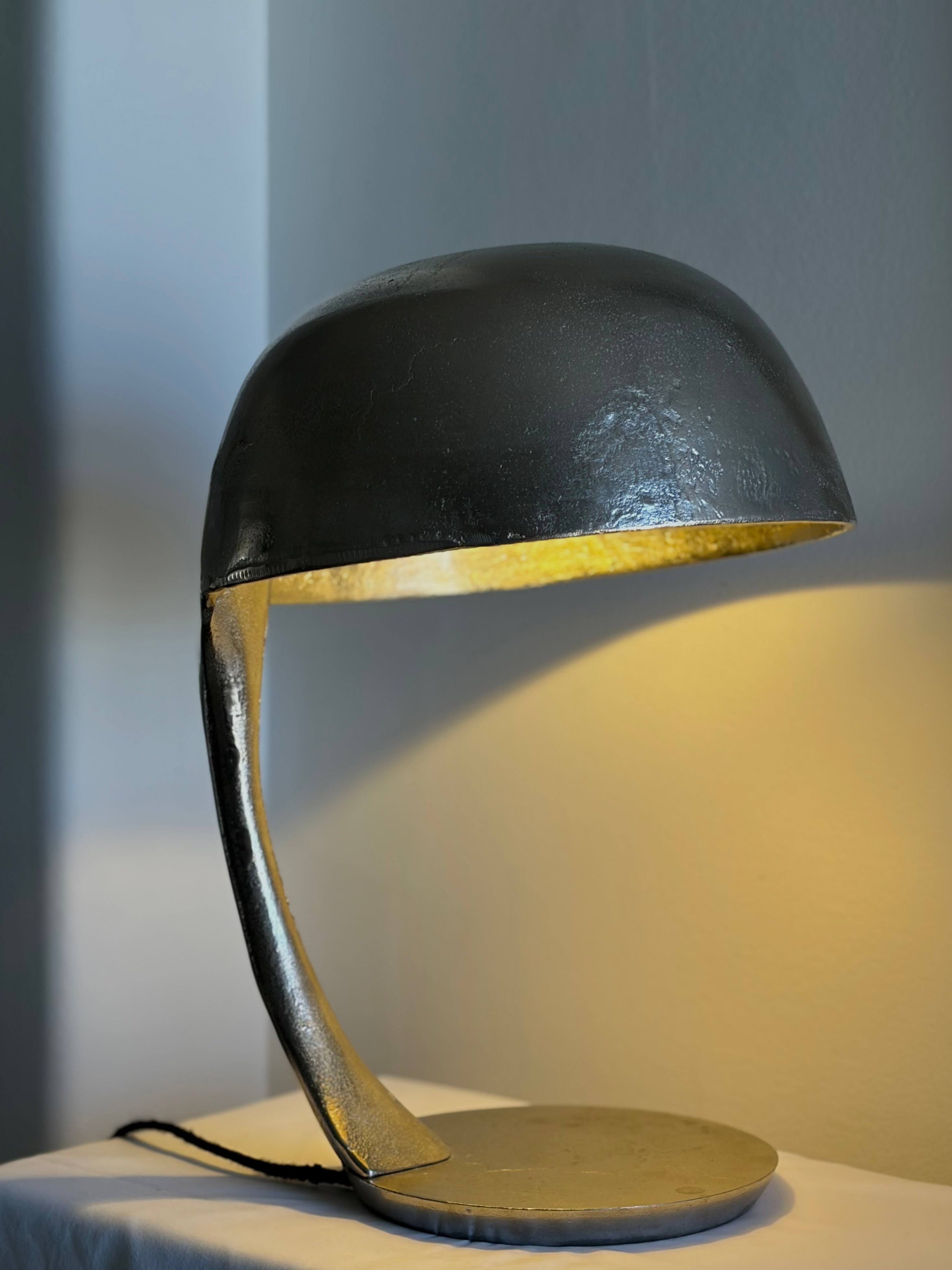 Modernist Solid Chrome Lamp, Italy, 1970s by OBJECT AGENCY | The Oblist