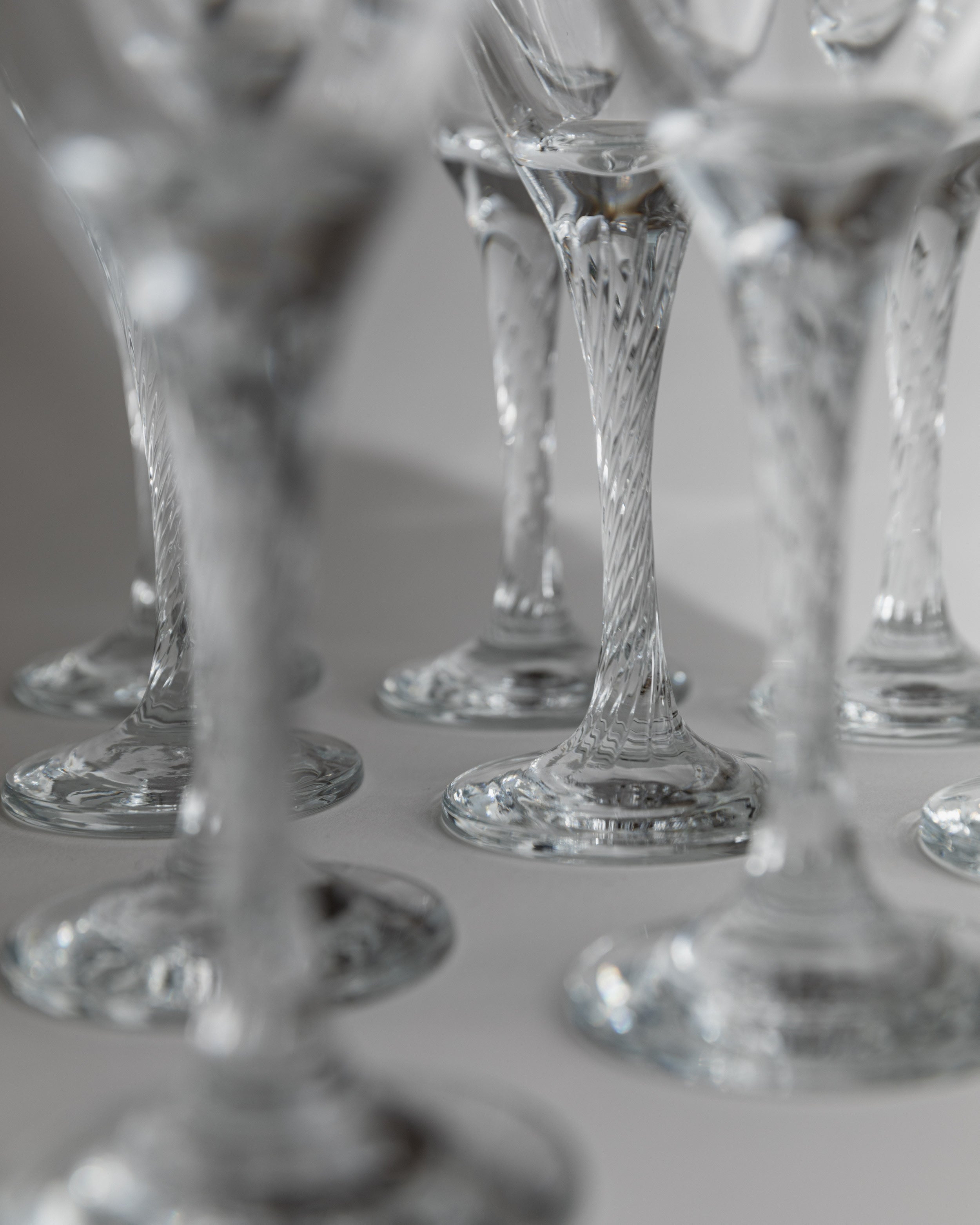 Verres à vin ou à champagne, ensemble de 10, Italie années 1980