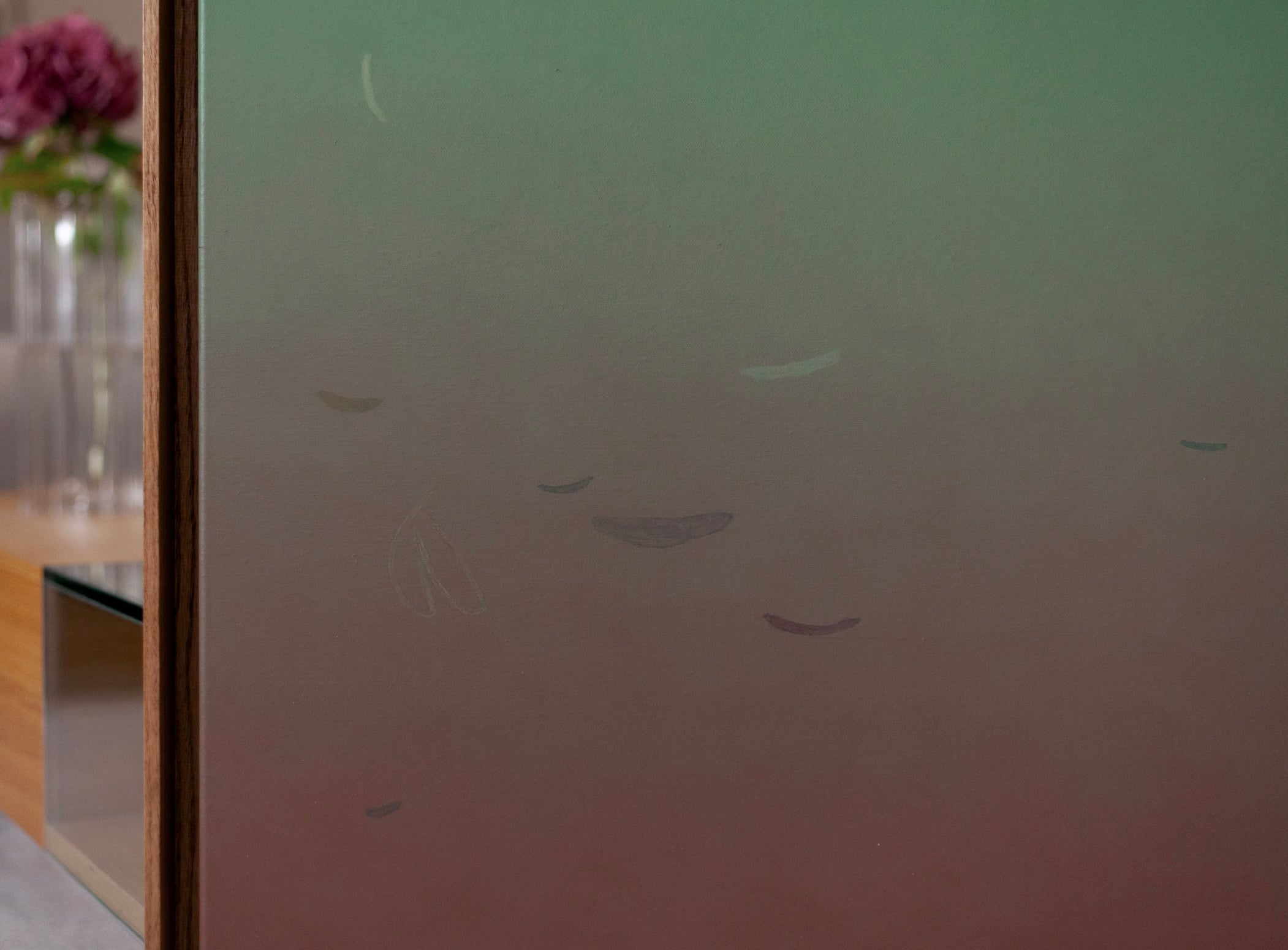 Beneath' Painting — close-up of soft gradient colors on canvas
