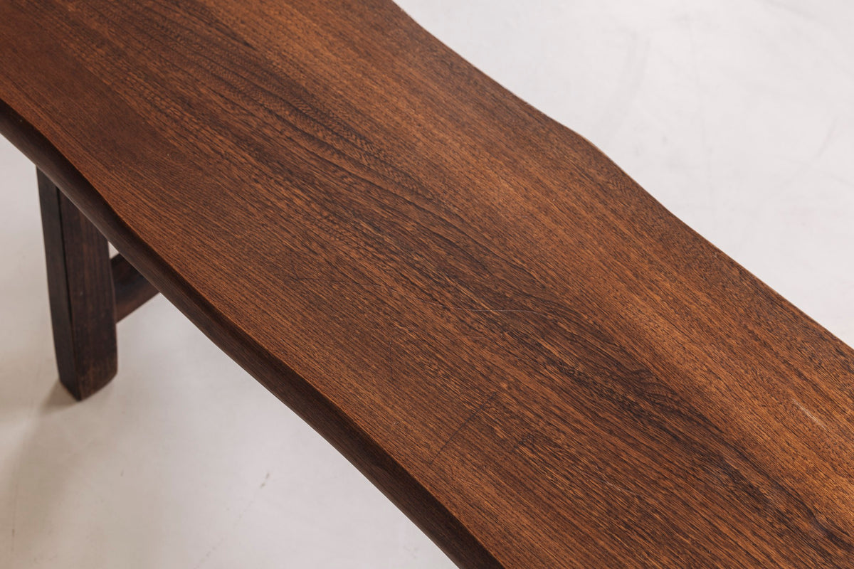 Sculptural Bench in Solid Elm by Aranjou, France, 1960s — view 9