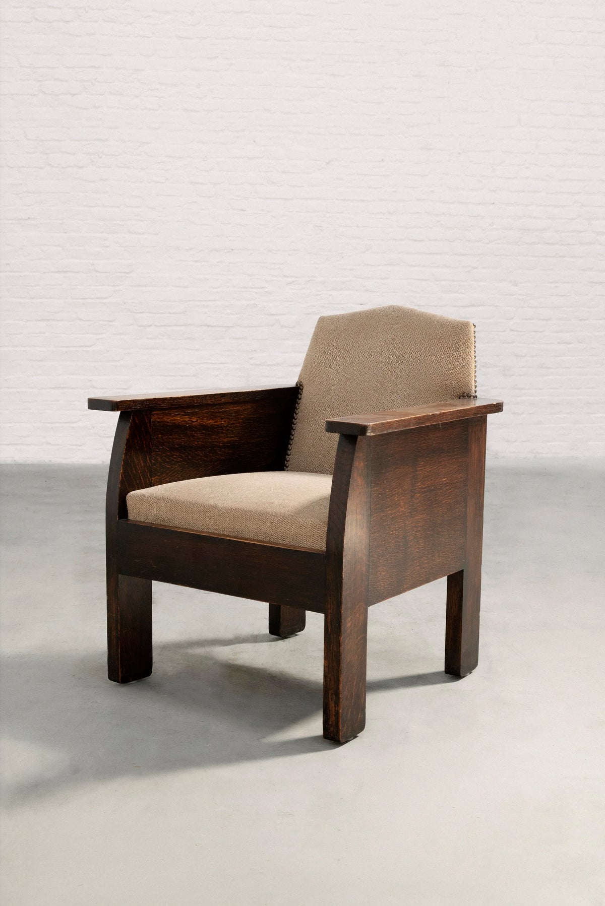Pair of Hague School Oak Armchairs, Netherlands, 1920s — in context