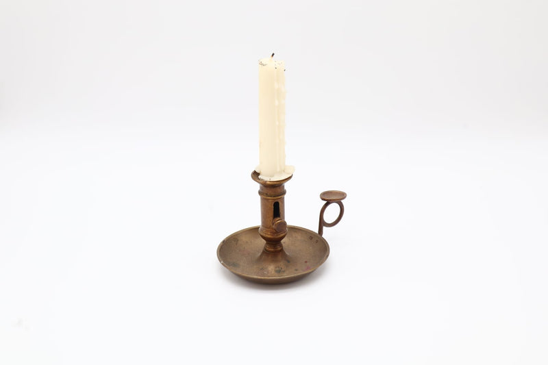 Brass Chamberstick – Netherlands, Late 19th Century by Forma Finds | The Oblist