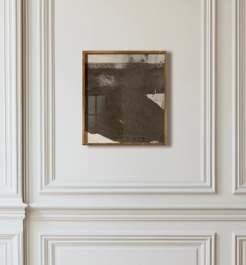 Archipelago IX Ink and Pigment on Raw Canvas — framed artwork on white wall