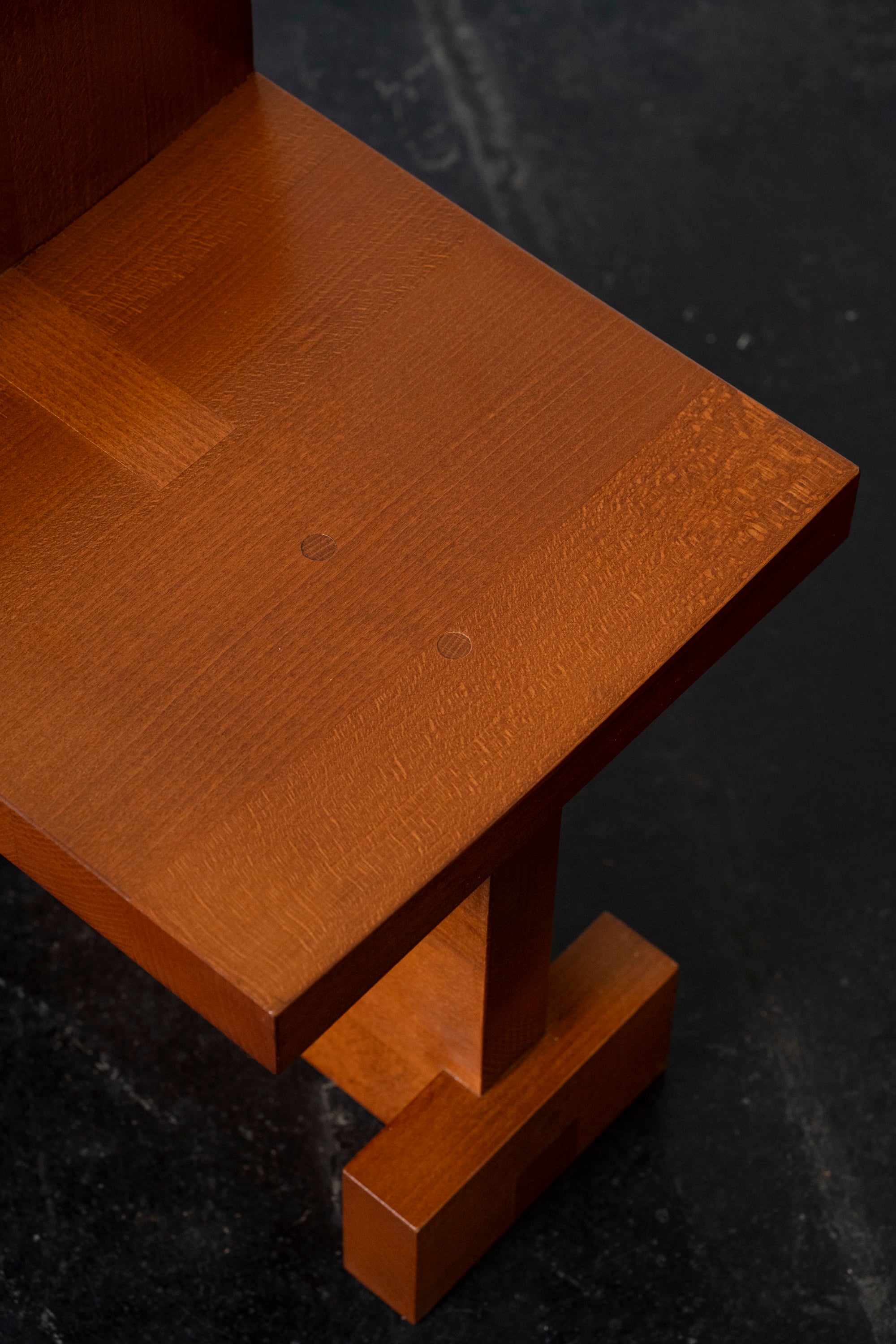 Flamed or Stained Beech Wooden Stool | DN_S2510 — detail view