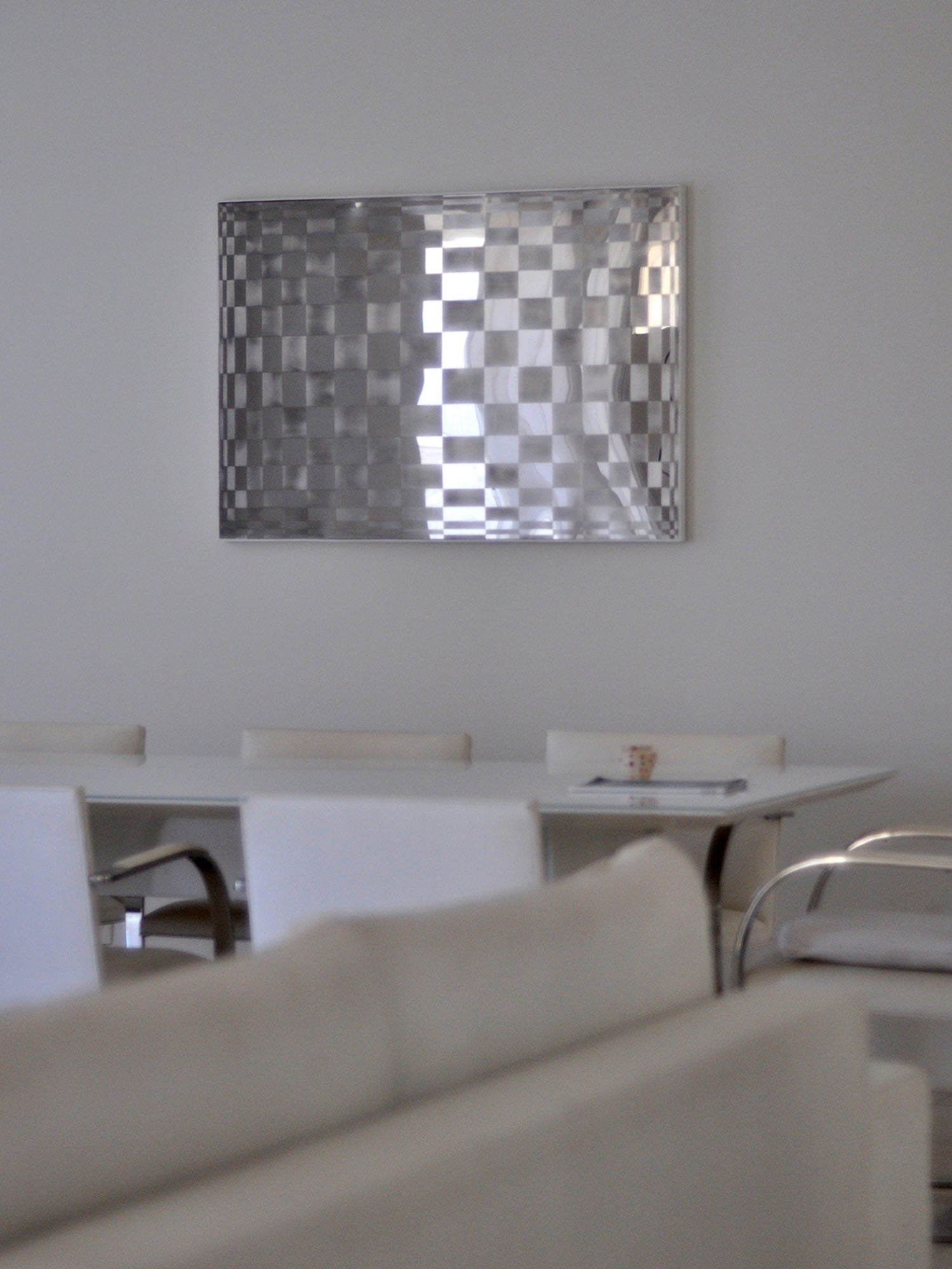 Metal Drawing – Mirror Wall Sculpture — lifestyle setting