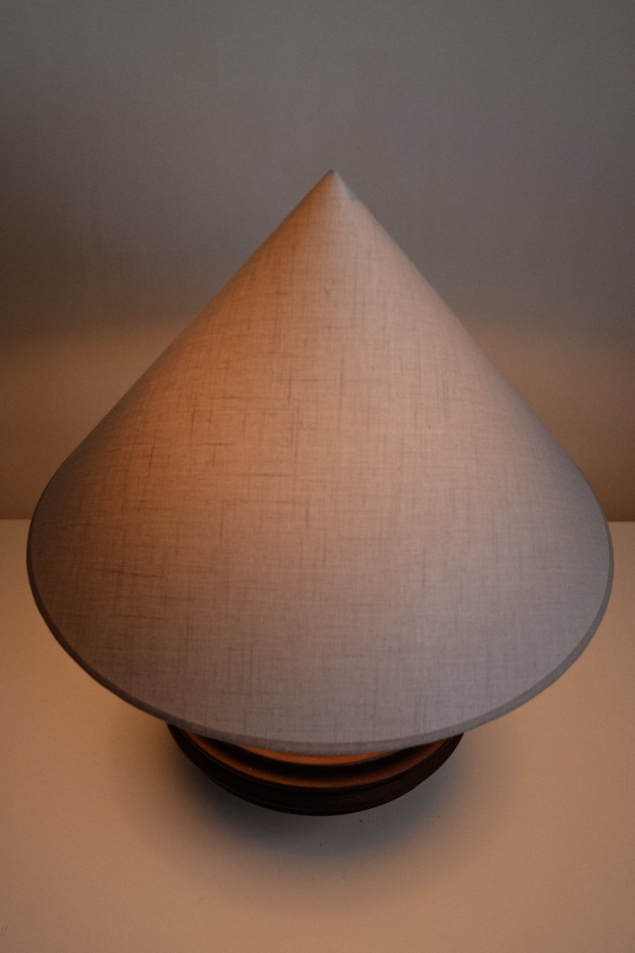 Ceramic Cone Table Lamp  — lifestyle setting