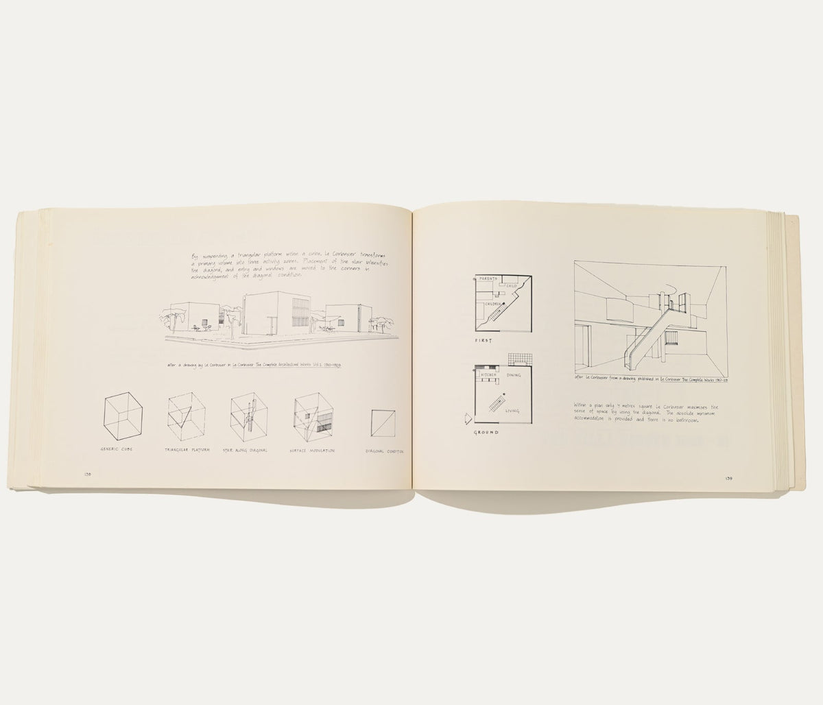 Le Corbusier: An Analysis of Form, Geoffrey H. Baker, 1984 Architecture and Interiors Book — lifestyle setting
