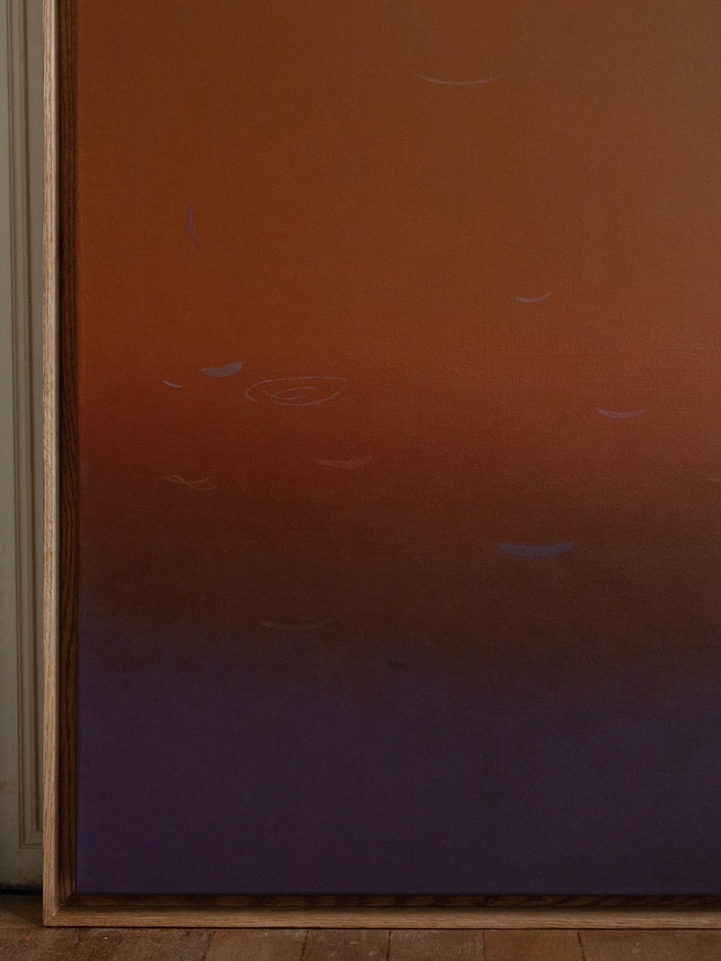 Warm Still, 2026 Painting — close-up of gradient color detail