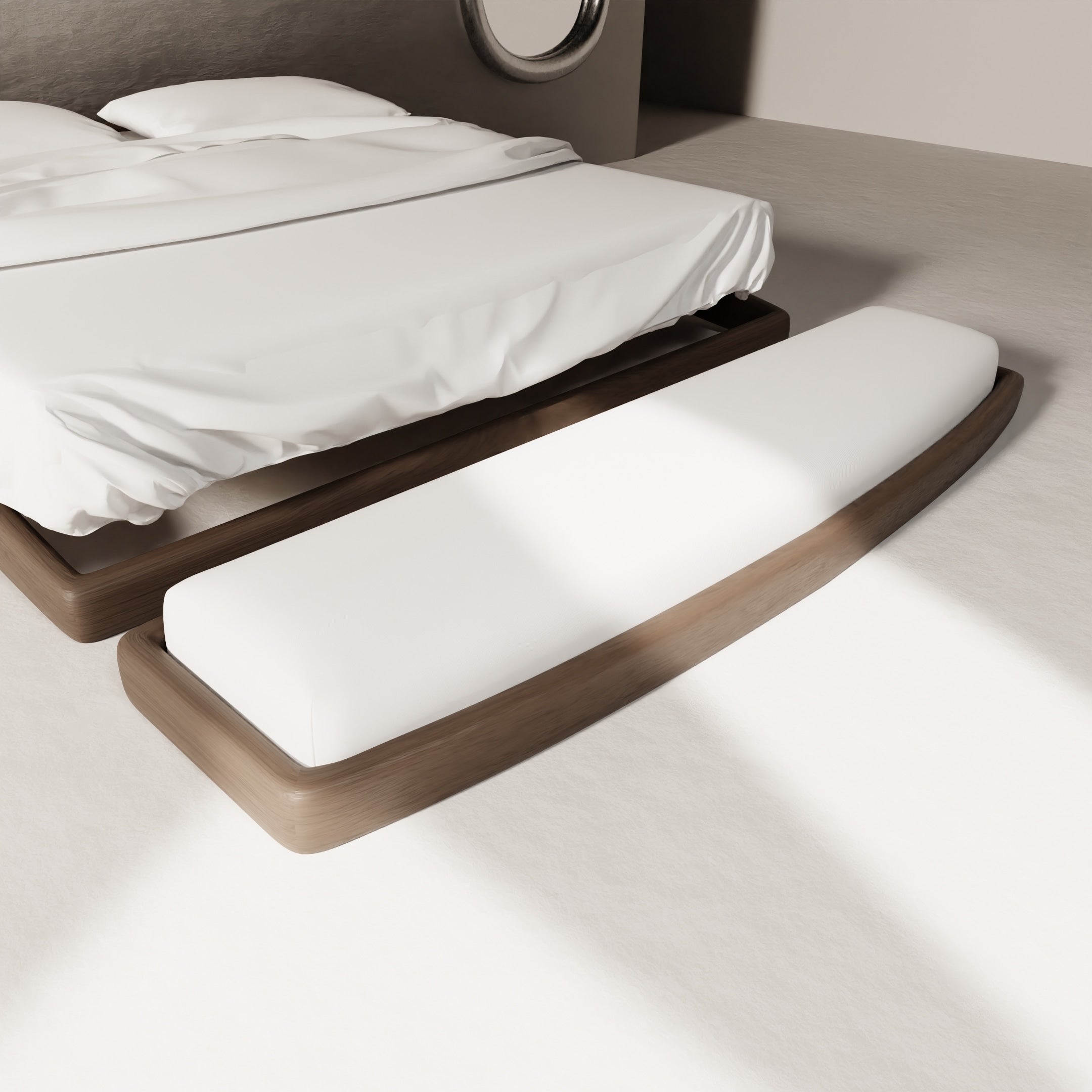"Tusa" bed | walnut wood — additional view