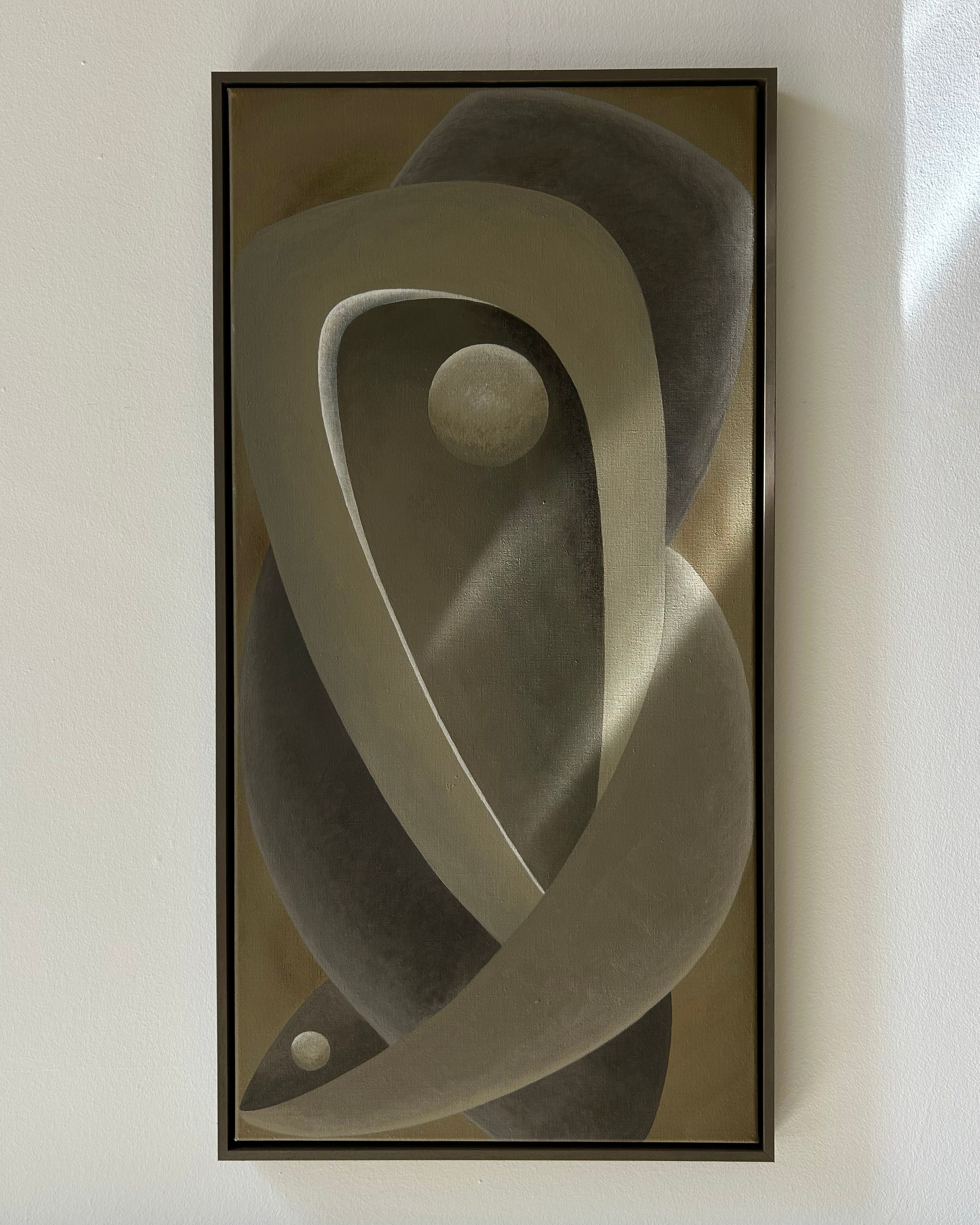 Embrace' Painting — hung on a light-colored wall in modern setting