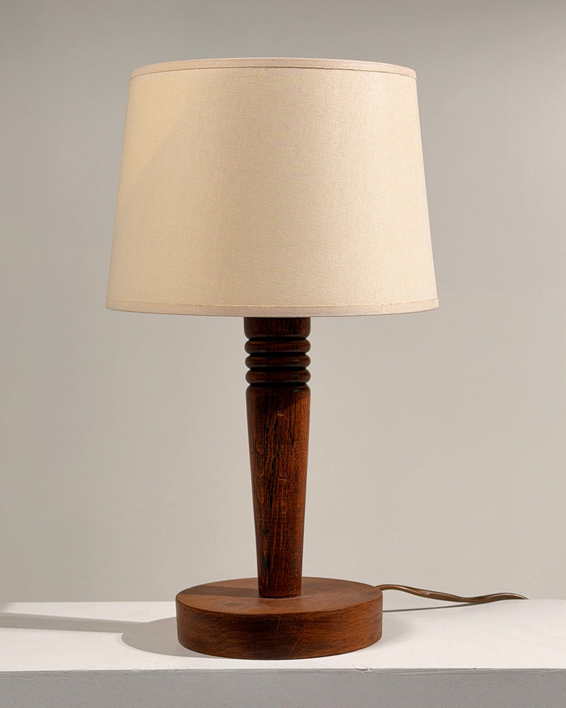 Art Deco carved wood table lamp, France, circa 1930.  by Figuresdesign | The Oblist