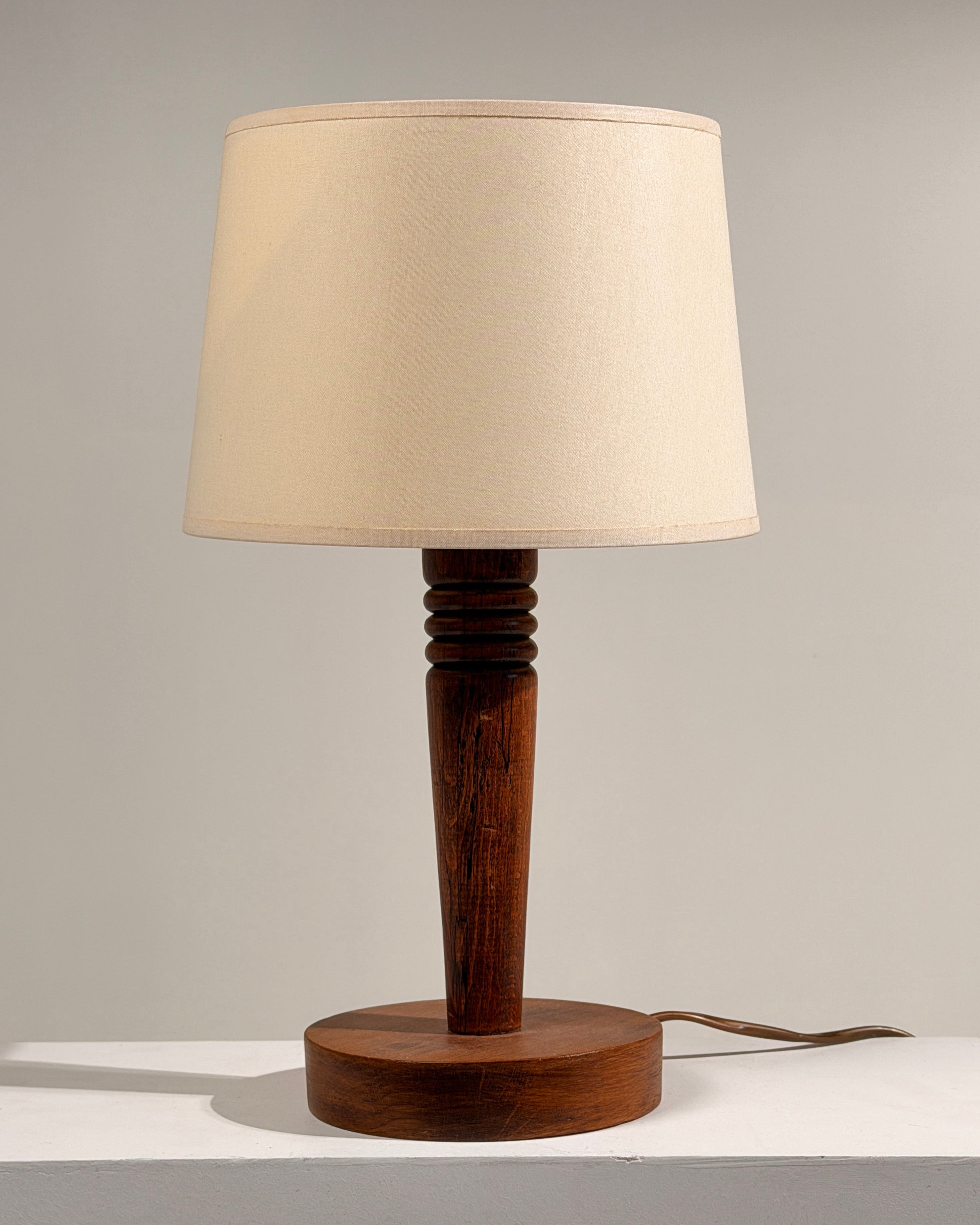 Art Deco carved wood table lamp, France, circa 1930.  by Figuresdesign | The Oblist