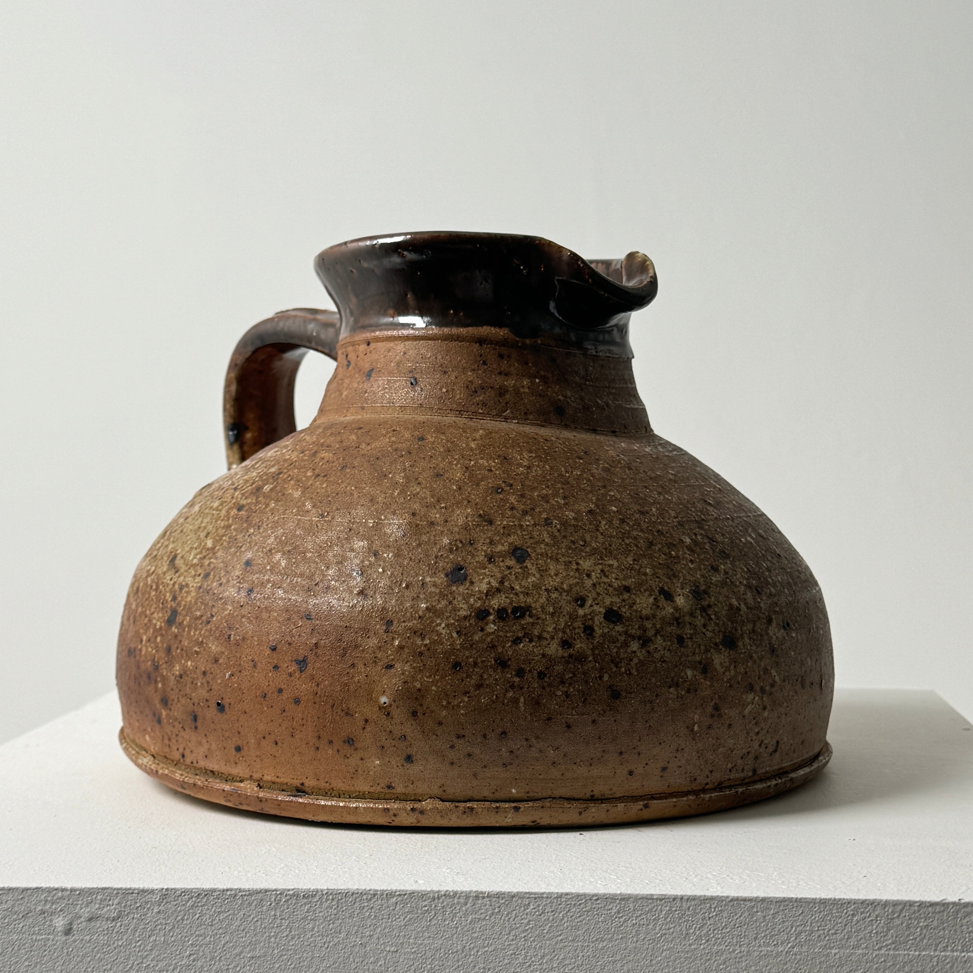 Pierre Digan ceramic pitcher profile view showing spout and handle
