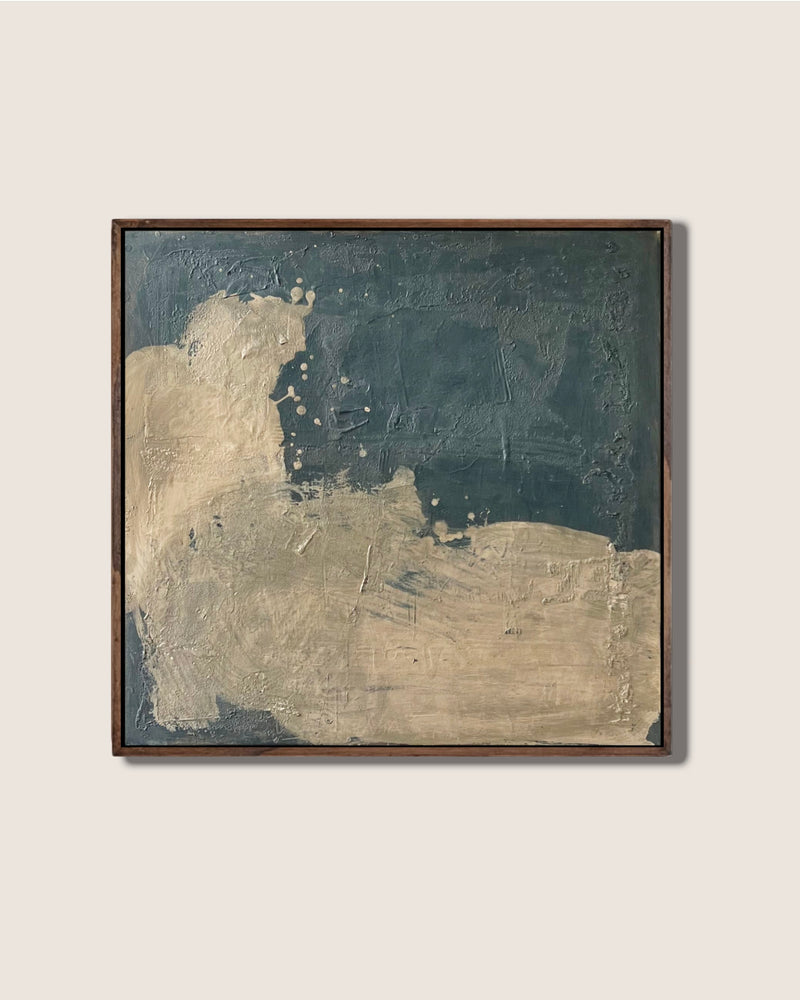 "Immersion" Painting in Ink, Oil and Charcoal on Canvas — detail view
