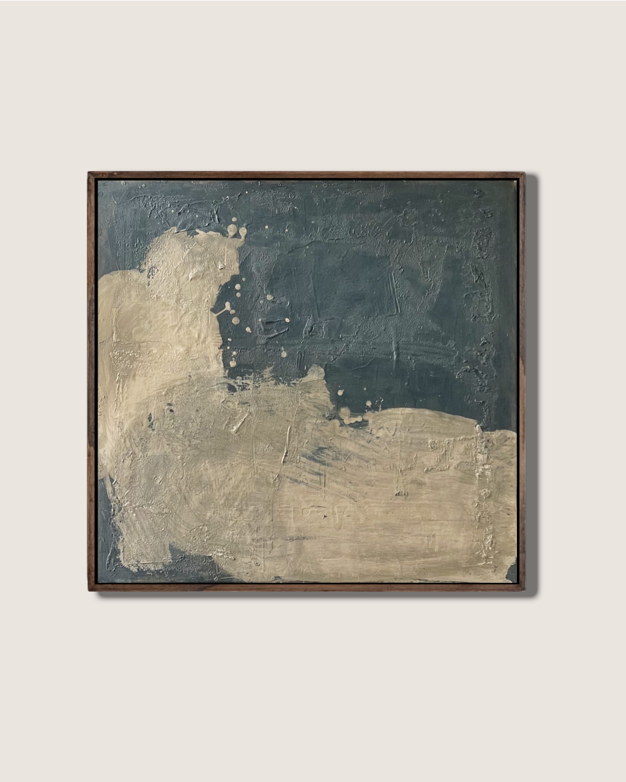 "Immersion" Painting in Ink, Oil and Charcoal on Canvas — detail view
