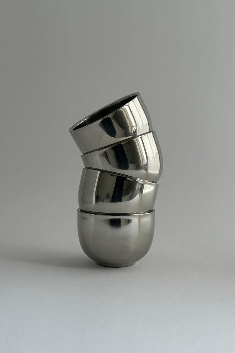 'HEDONISM' stainless steel cup - set of 2 by CARRARA Studio | The Oblist
