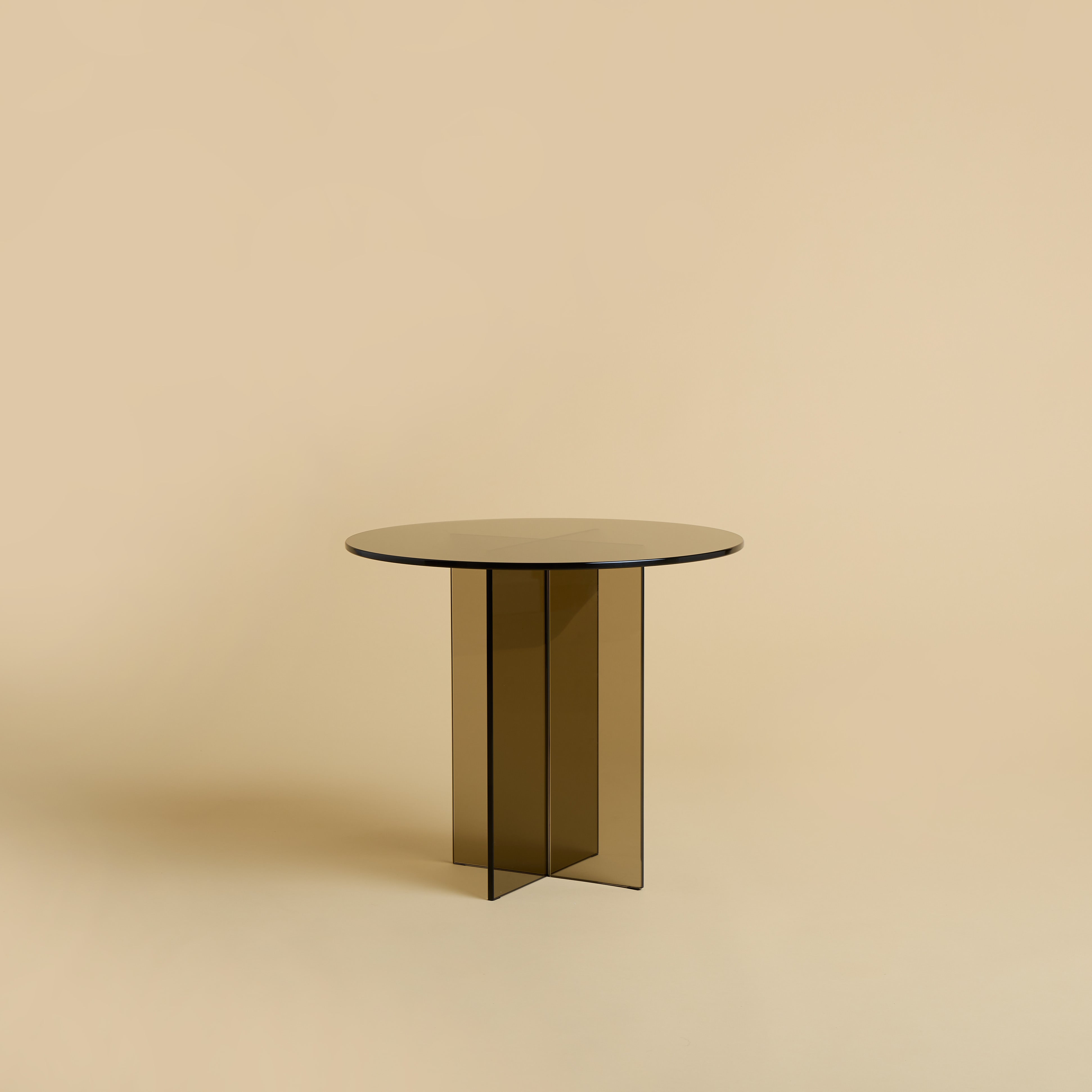 Round Glass Side Table - AMAMI Series by Lebanto | The Oblist