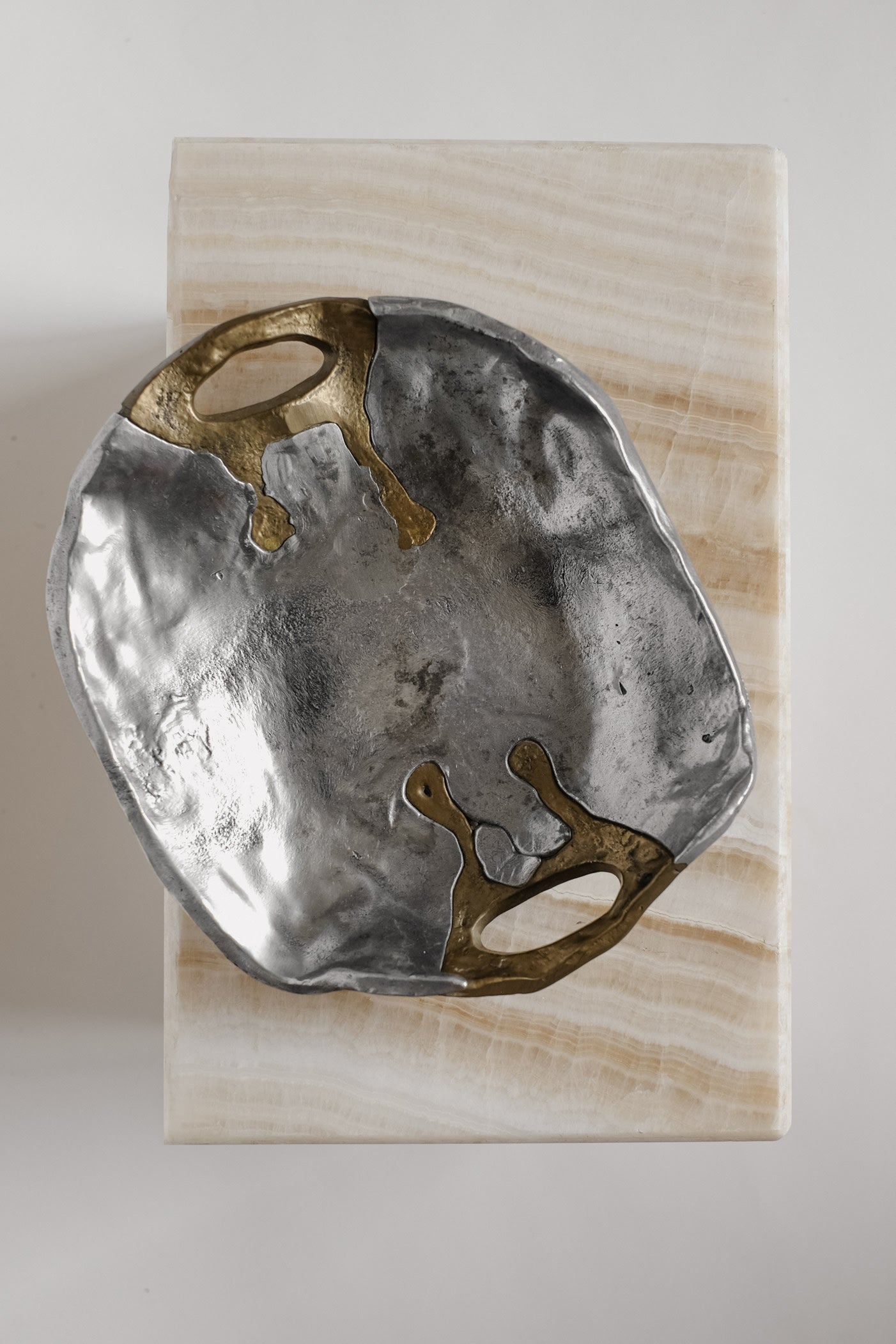 Brutalist Centerpiece Bowl by David Marshall — side angle