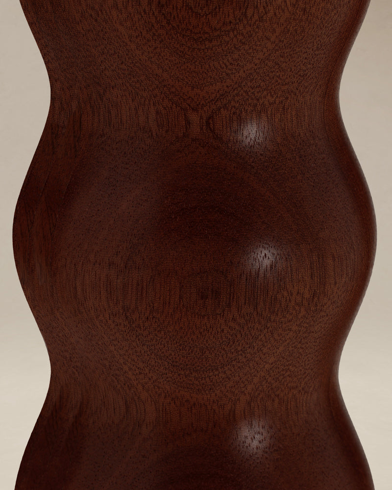 Tougarine Table Lamp — close-up of handcrafted wooden texture