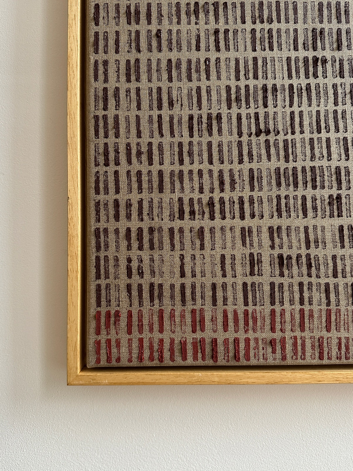 'Horizon Indian Red - Reversed Turf' Painting — side angle