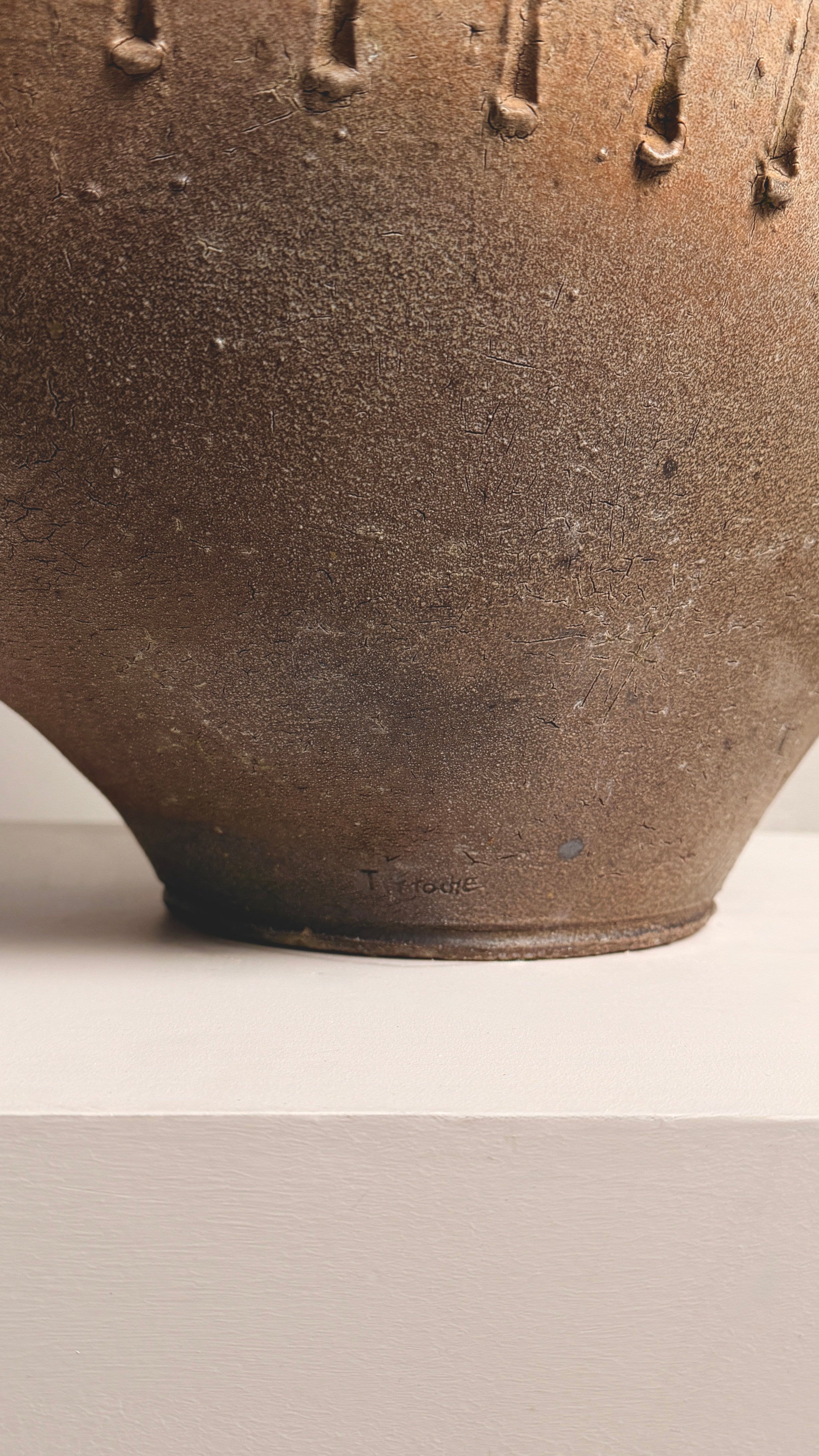 Vase Monumental avec Anses par Gustave Tiffoche