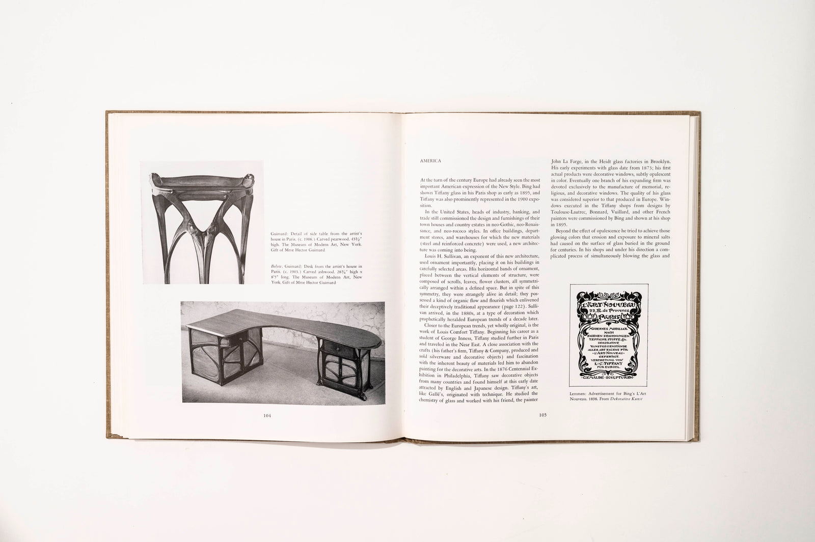 Art Nouveau, Art and Design at the Turn of the Century, MoMA, 1959 Interiors Book — side angle