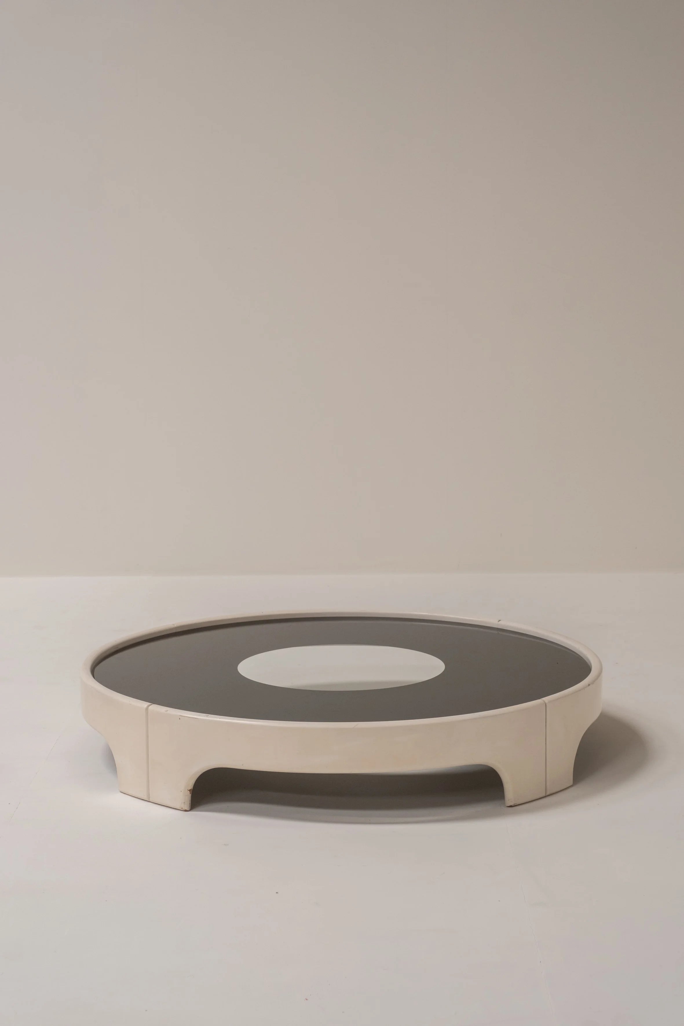Tito Agnoli Circular Coffee Table, Italy 70s — side angle