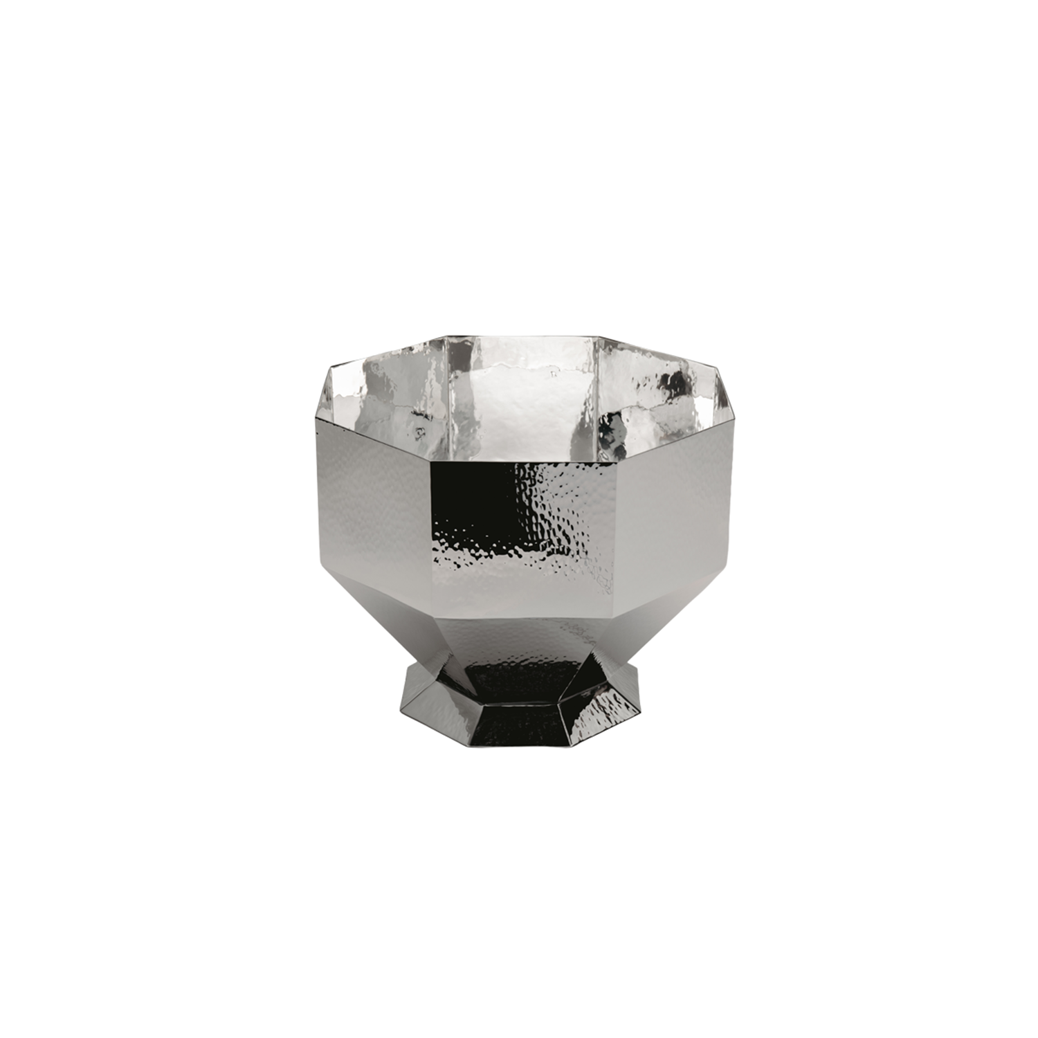 Silver plated Champagne Bucket — side angle showing hammered texture