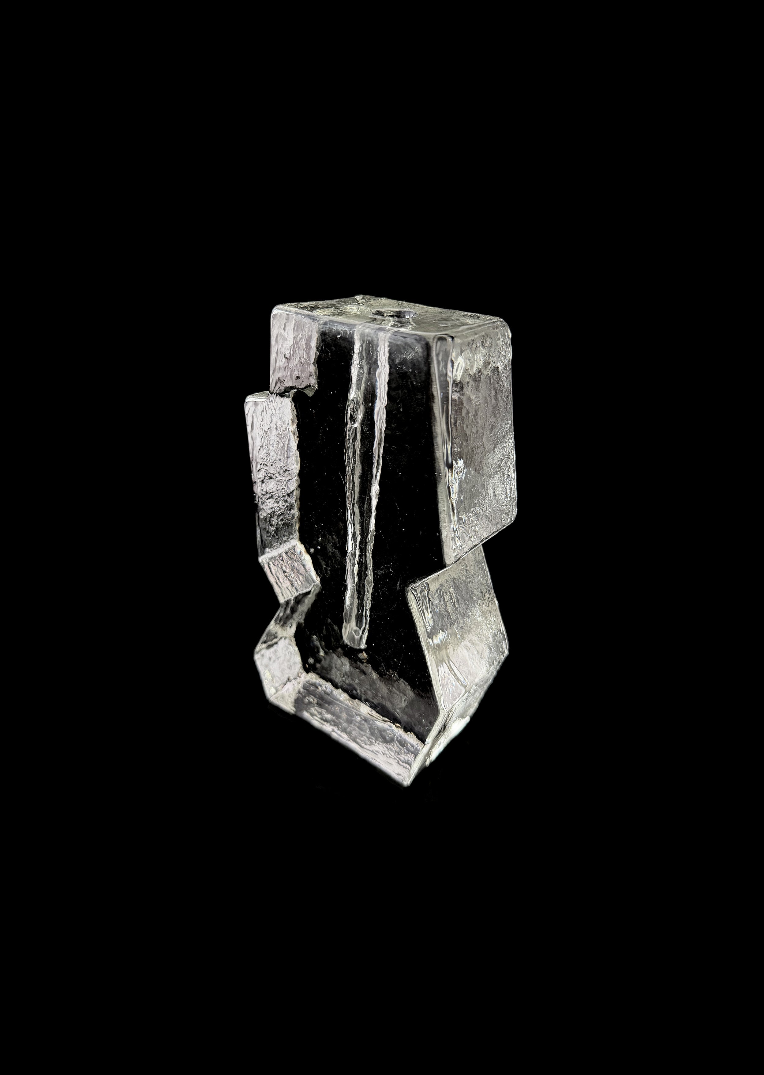 Glass and Clear Glass Vase — detail view