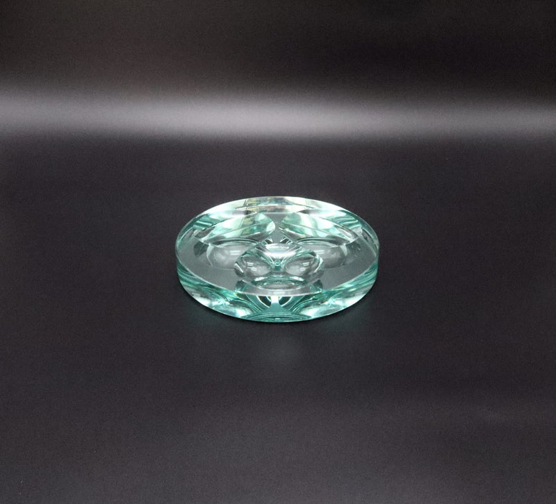 Green Glass Ashtray attributed to Fontana Arte, Italy, 1960s by Forma Finds | The Oblist