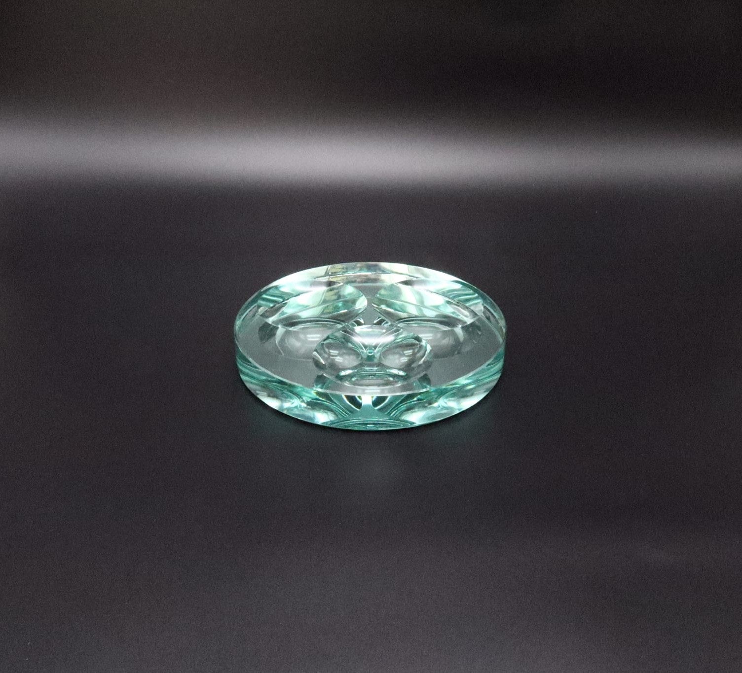 Green Glass Ashtray attributed to Fontana Arte, Italy, 1960s by Forma Finds | The Oblist